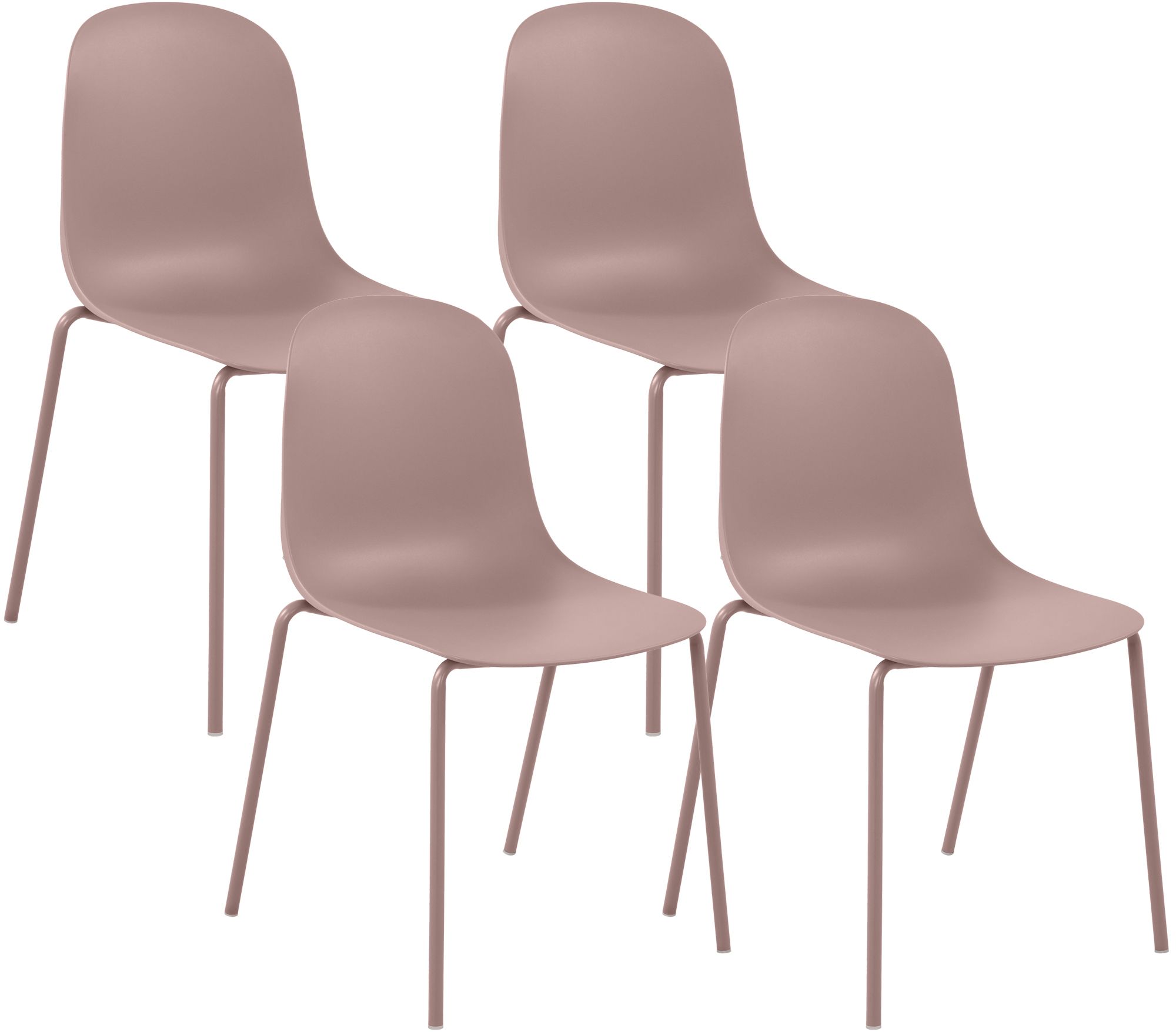 Lot de 4 chaises empilables Hardin