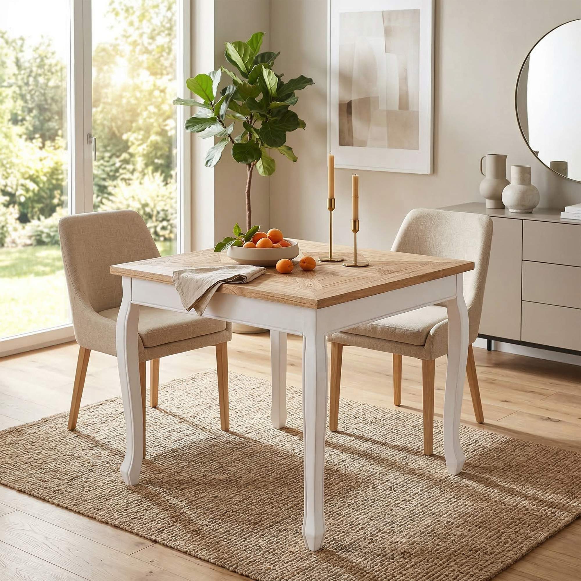 Table a manger Lindon carre 80 x 80 cm