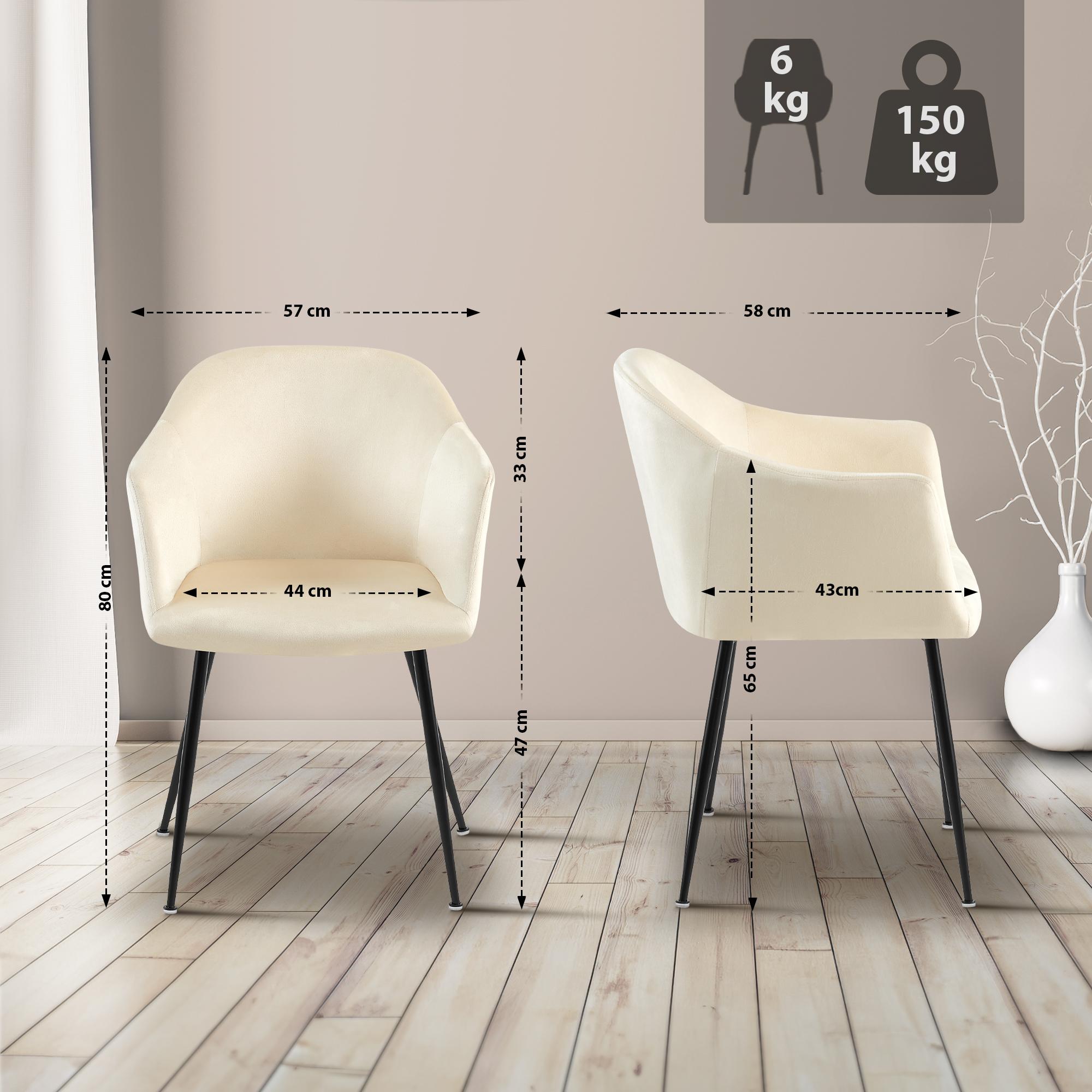 Chaise de salle à manger Jaysie velours
