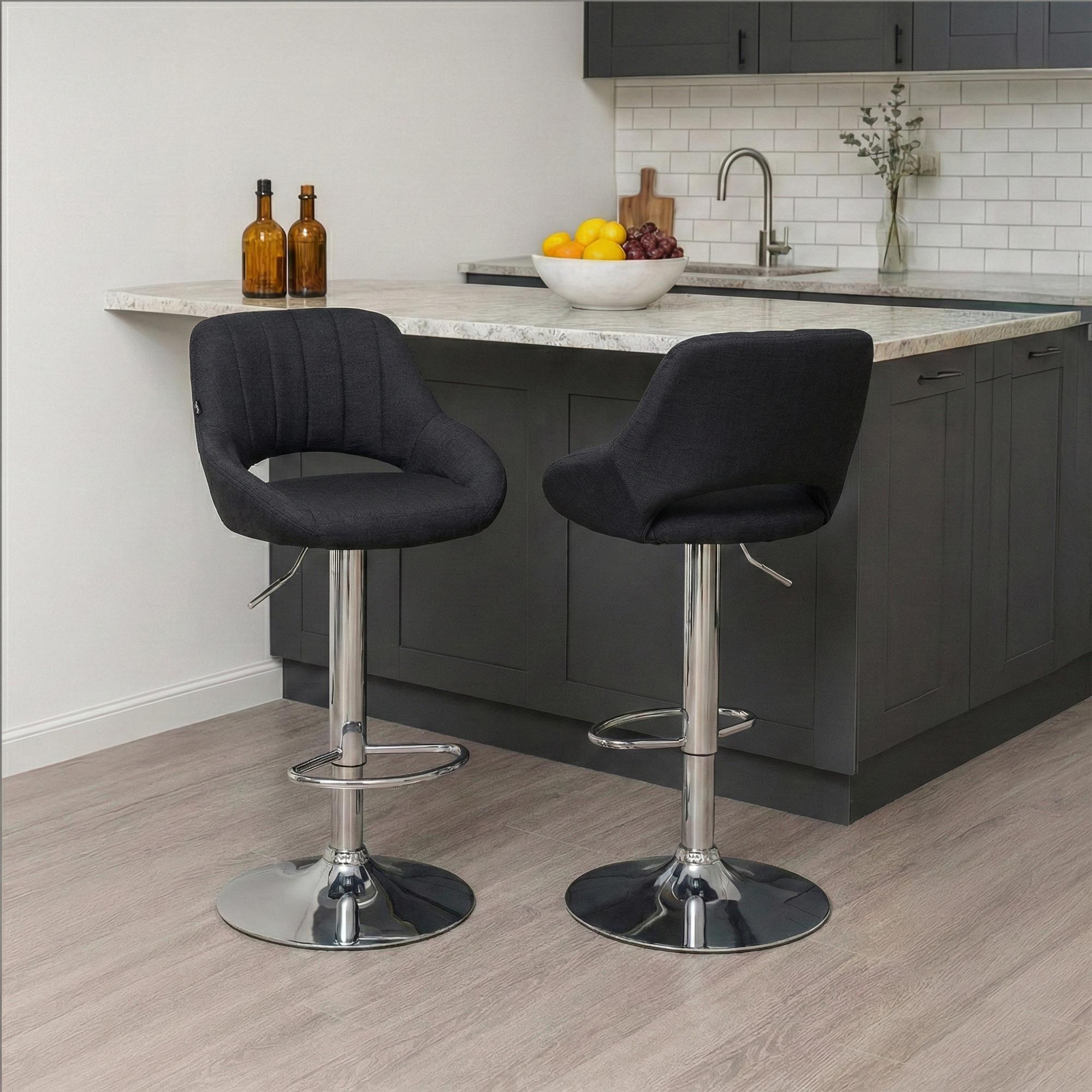 Tabouret de bar Milet en tissu