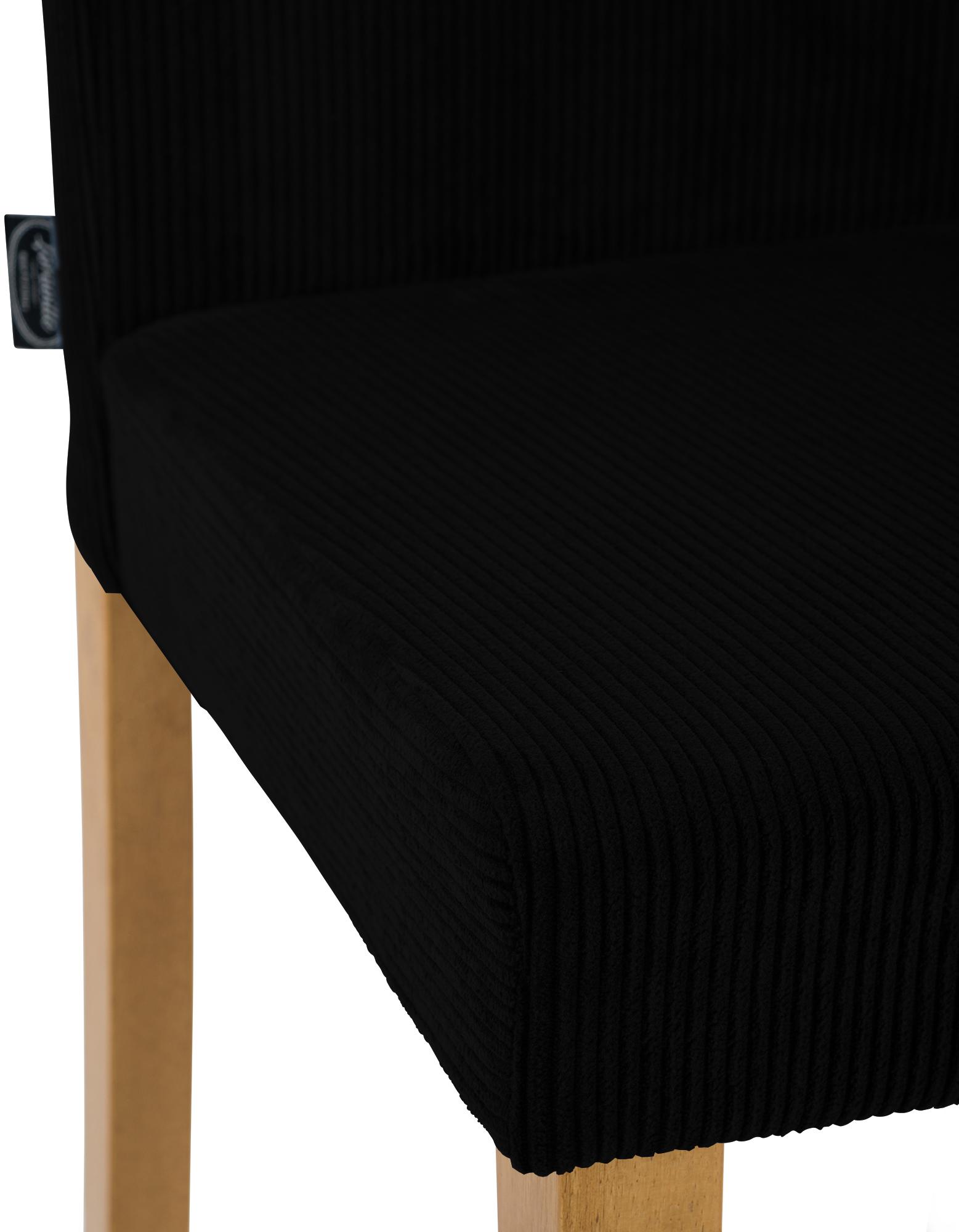 Lot de 2 chaises de salle a manger Ina en velours cotele