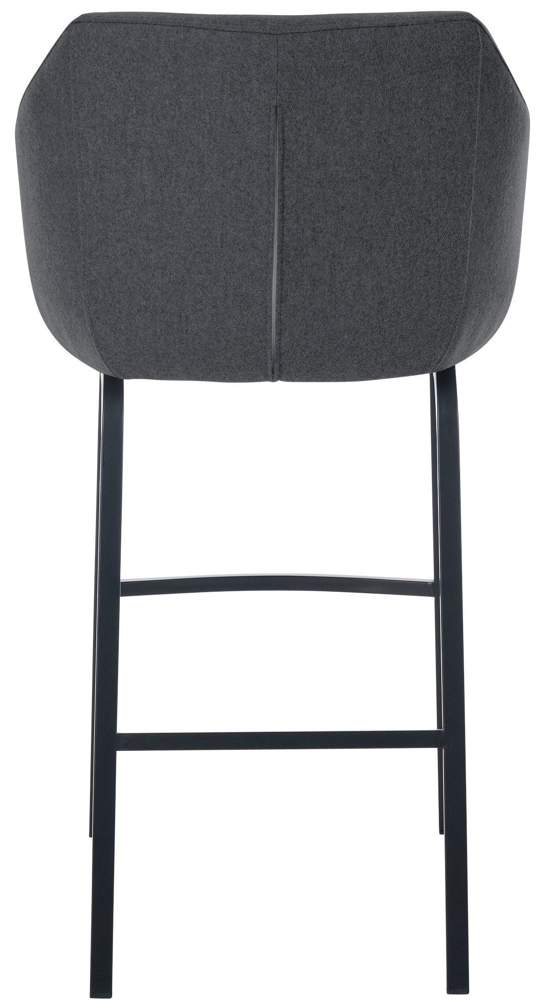 Tabouret de bar Monea feutre avec piètement à quatre pieds