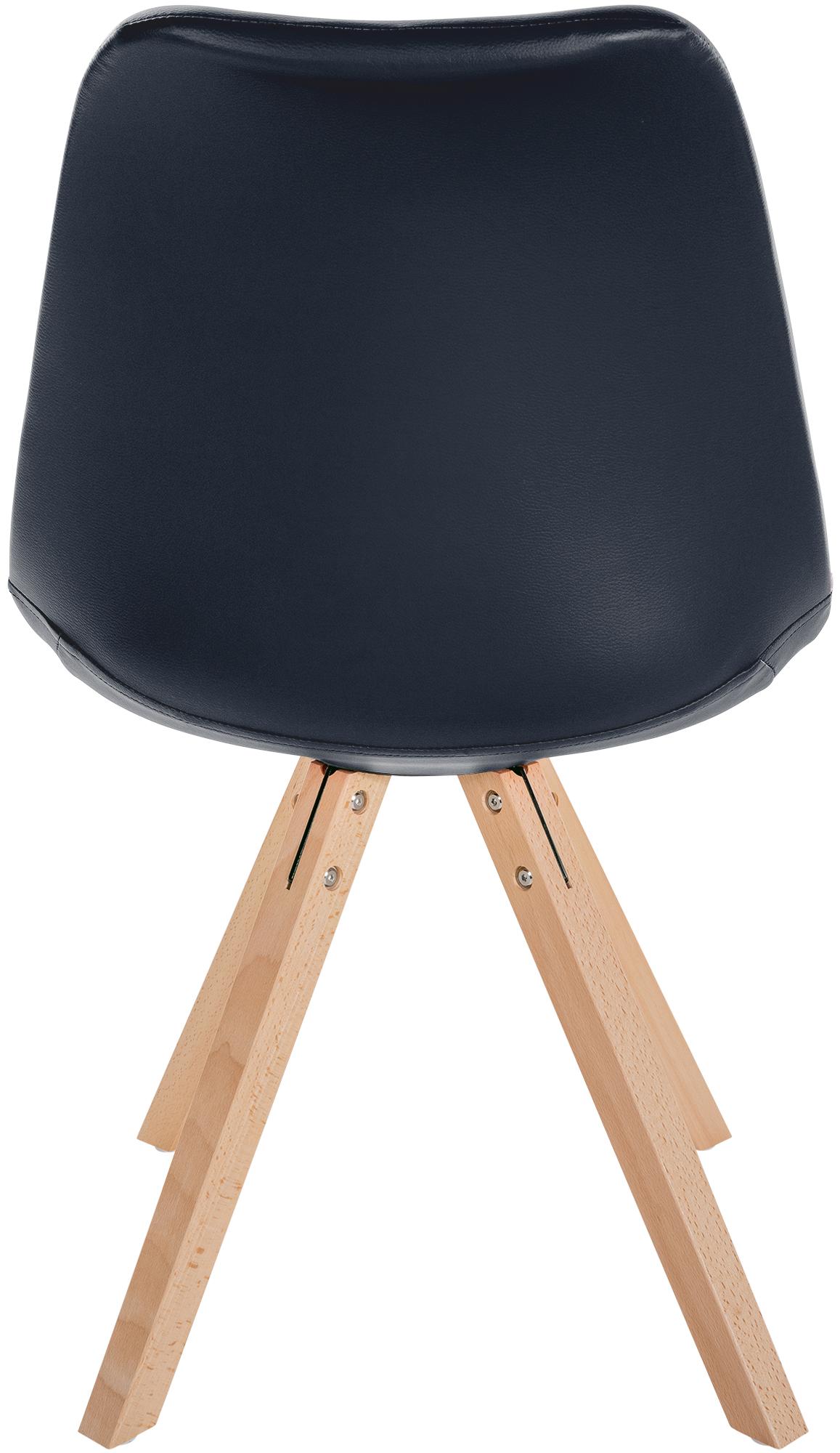 Chaise de salle à manger Sofia en Similicuir avec Pieds en bois