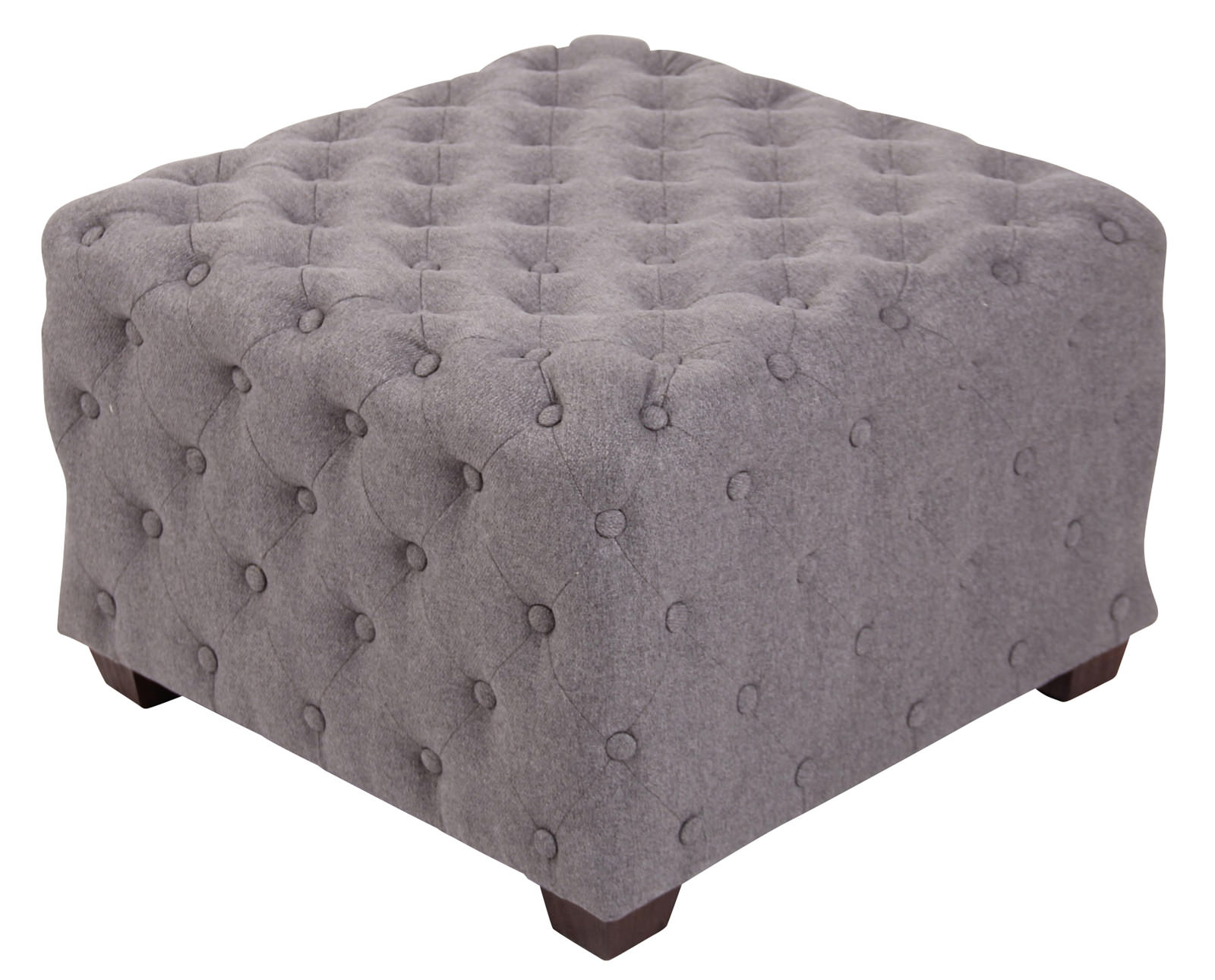 Tabouret bas cubique Nimes en Tissu