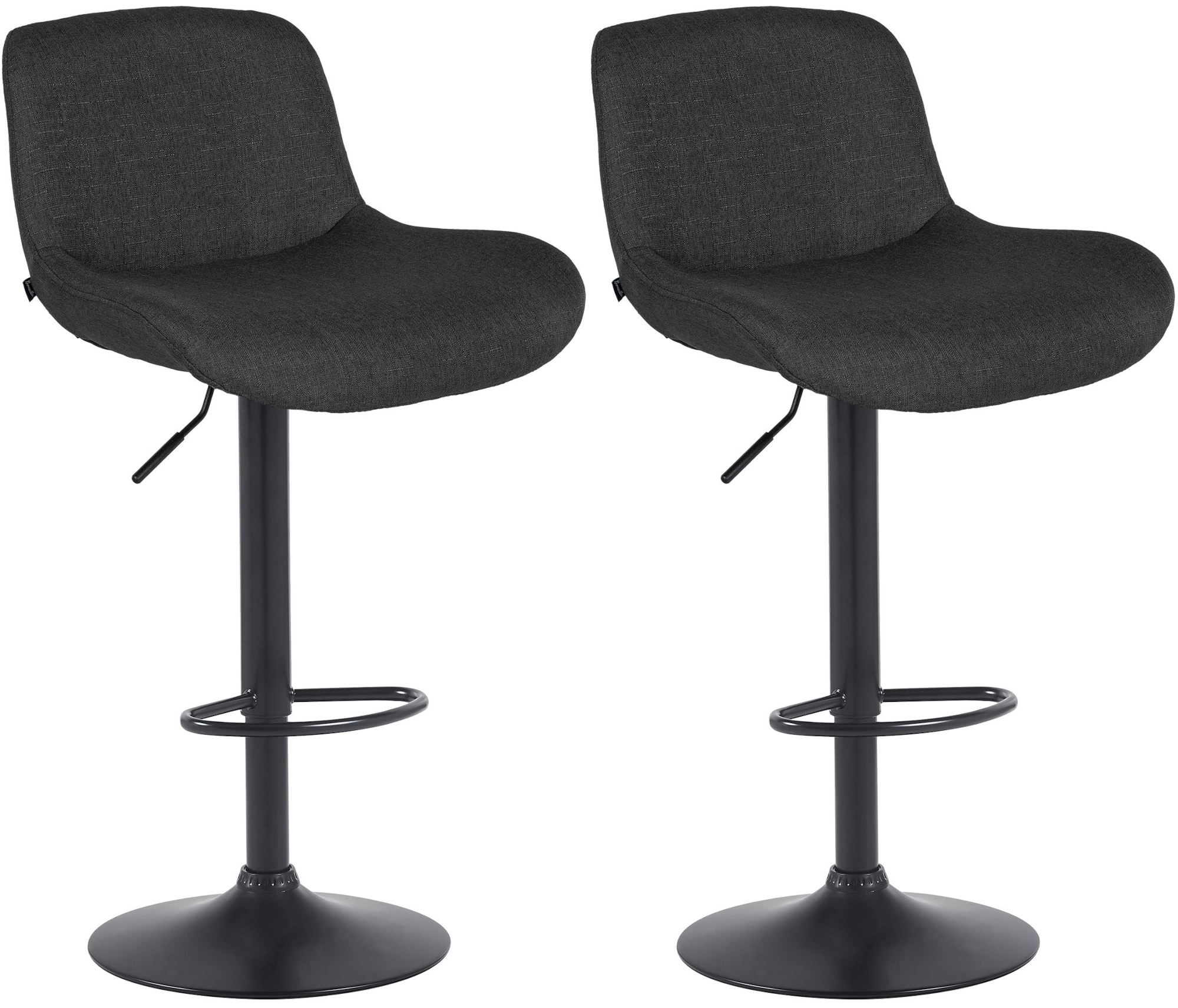 Lot de 2 tabourets de bar Solon noir