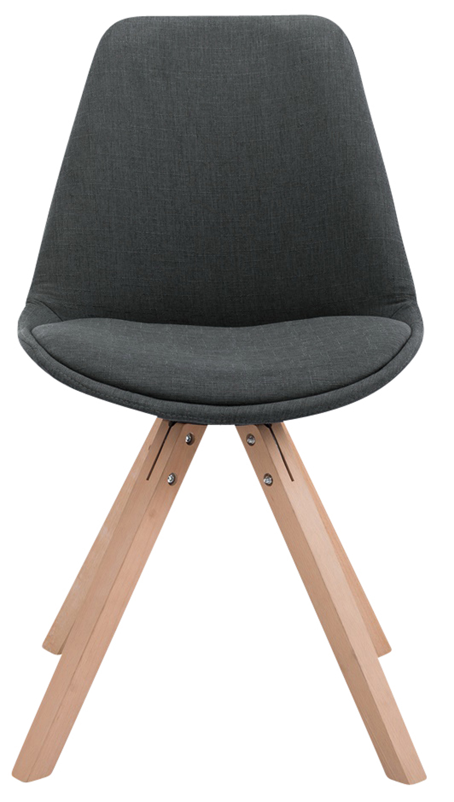 Lot de 4 Chaises de salle à manger Toulouse Tissu Pieds carrés bois