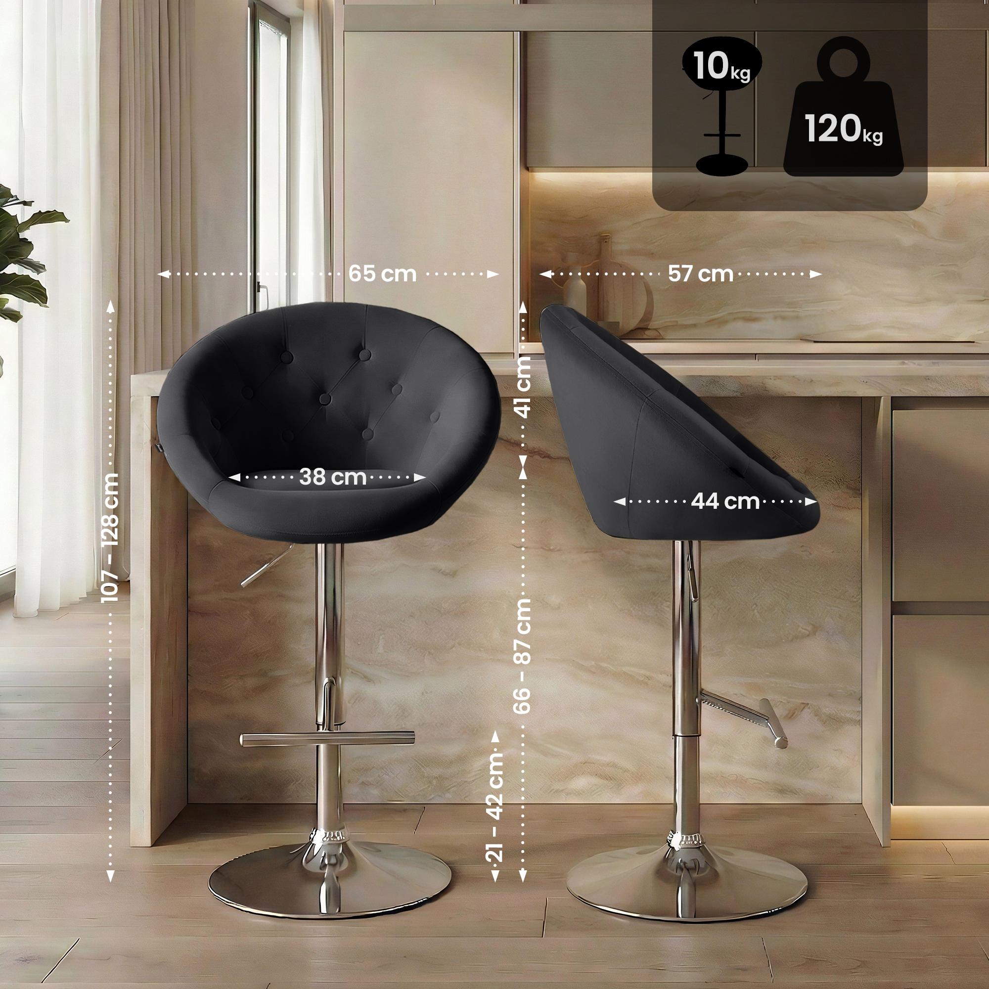 Tabouret de bar London en velours