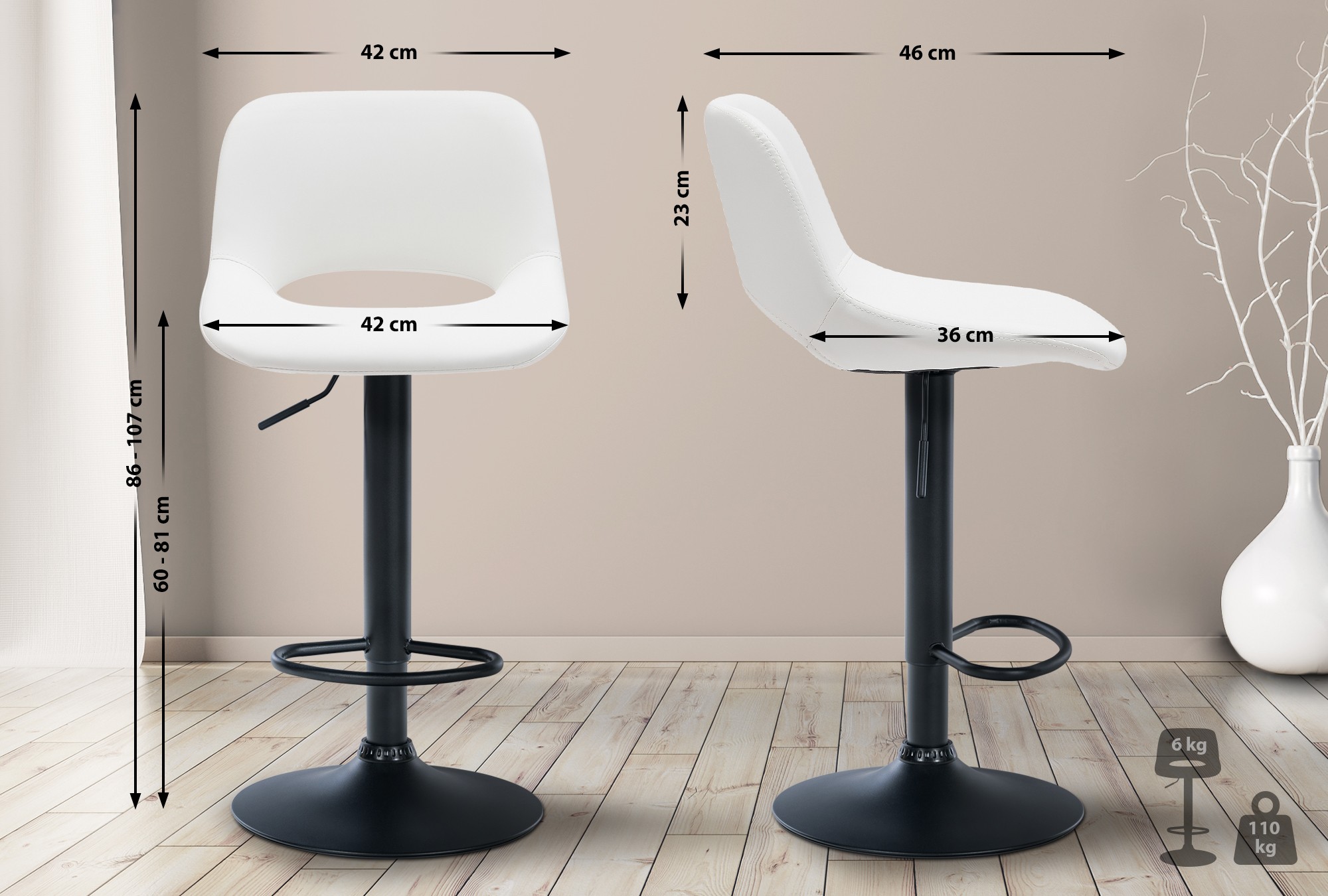 Tabouret de bar Camden similicuir