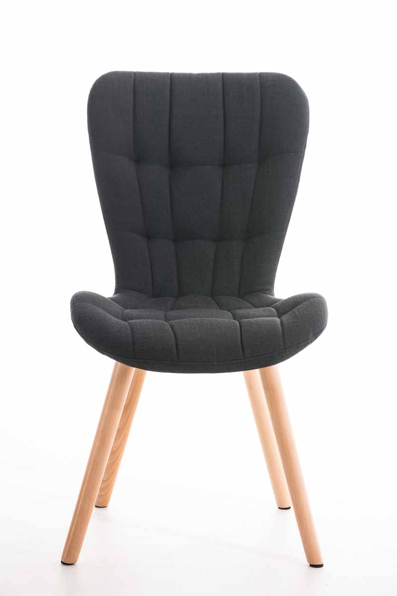 Chaise de salle à manger Elda en tissu rembourré