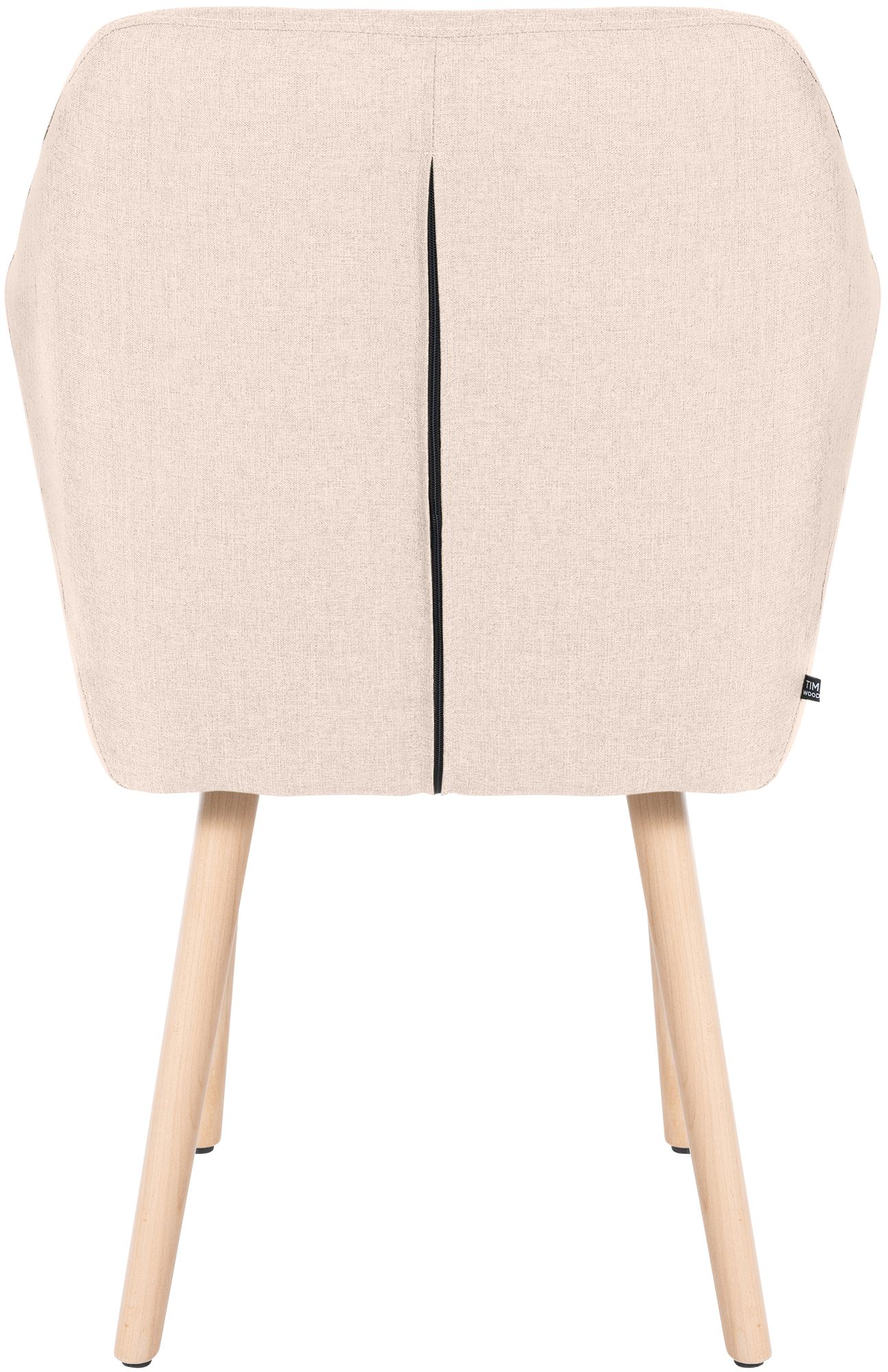 Chaise de salle à manger Utrecht en tissu avec pieds en bois