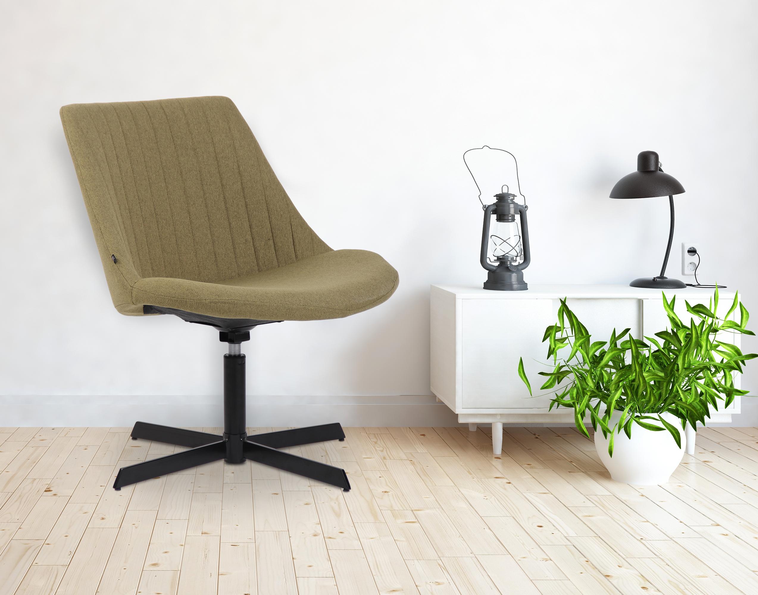 Chaise lounge Granby en Tissu avec Pied en métal