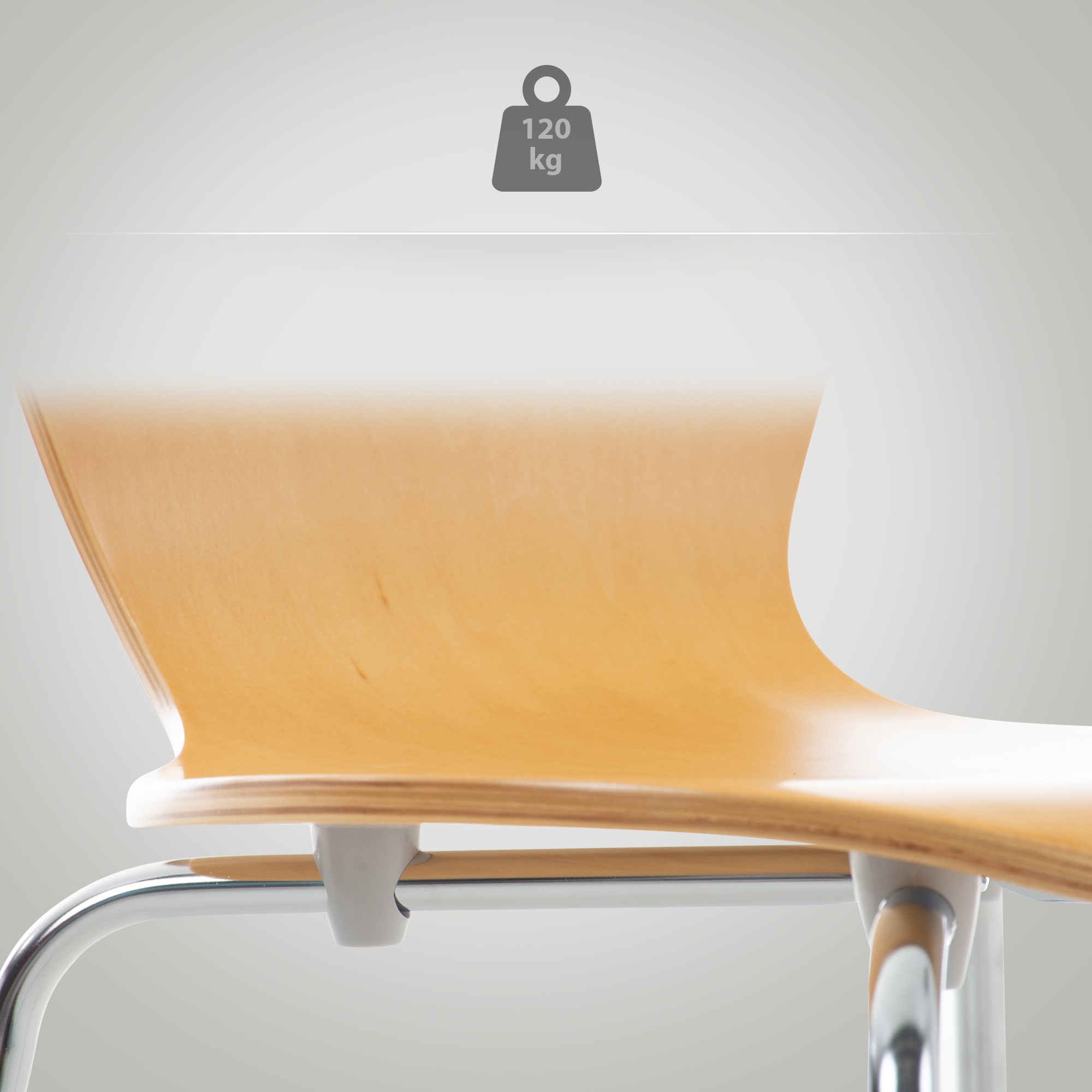 Lot de 16 chaises visiteur empilables Calisto
