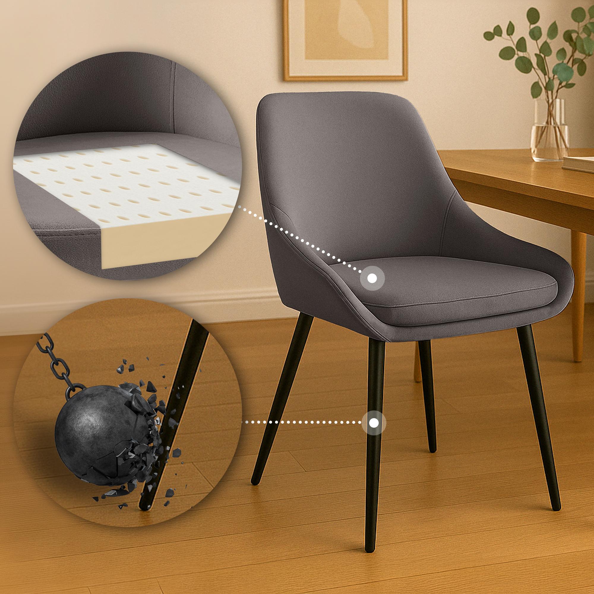 Chaise de salle à manger Elmira velours