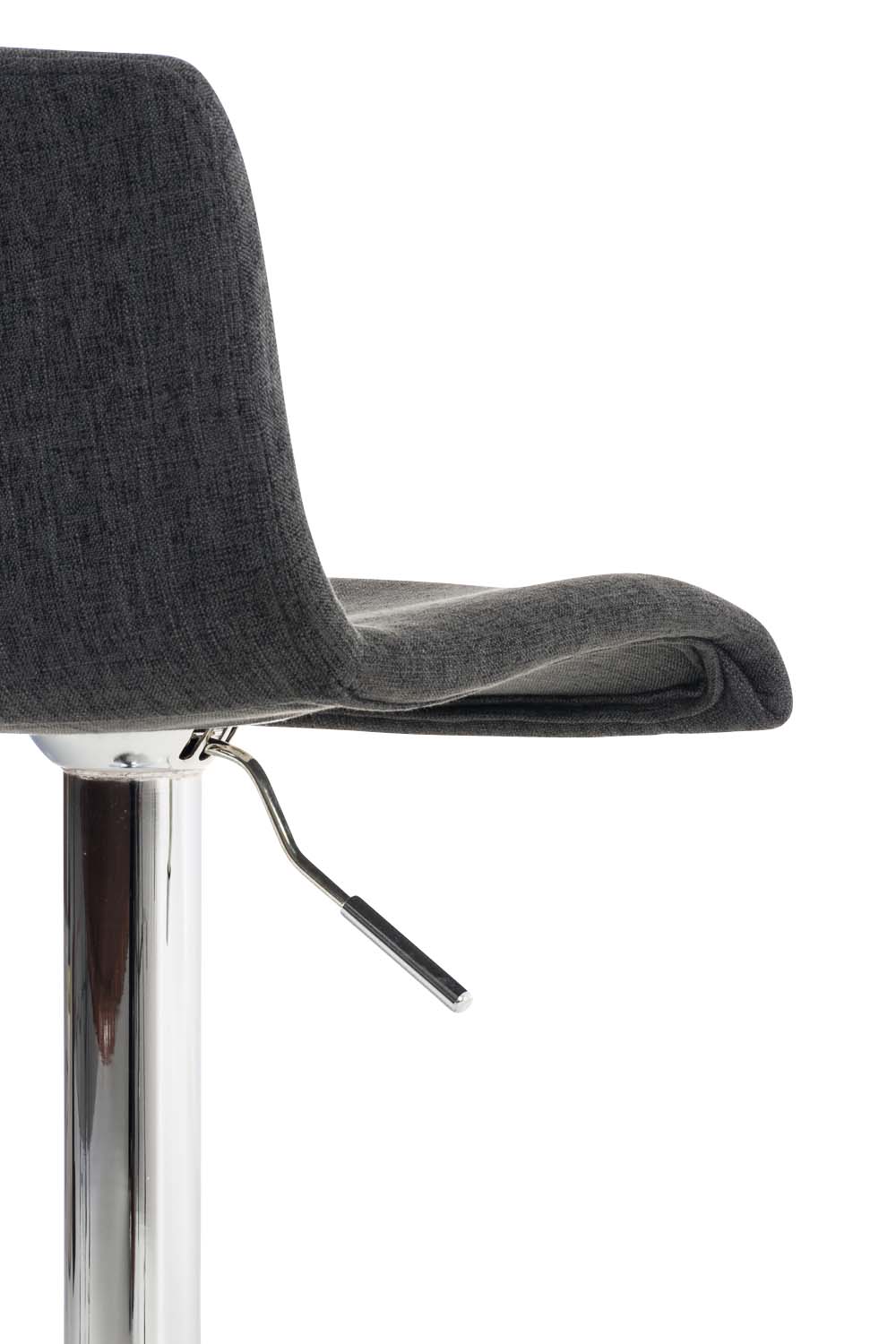 Lot 2 tabourets de bar Hover tissu hauteur réglable Piètement Métal chromé