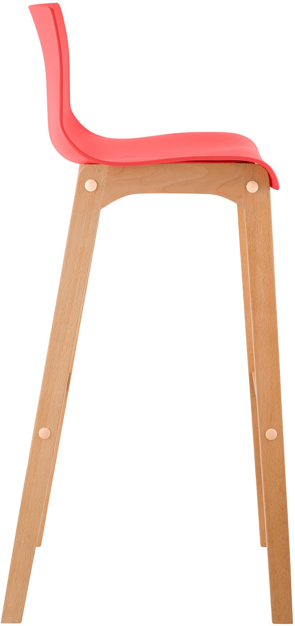 Lot de 2 tabourets de bar Hover en plastique avec piètement à quatre pieds Natura
