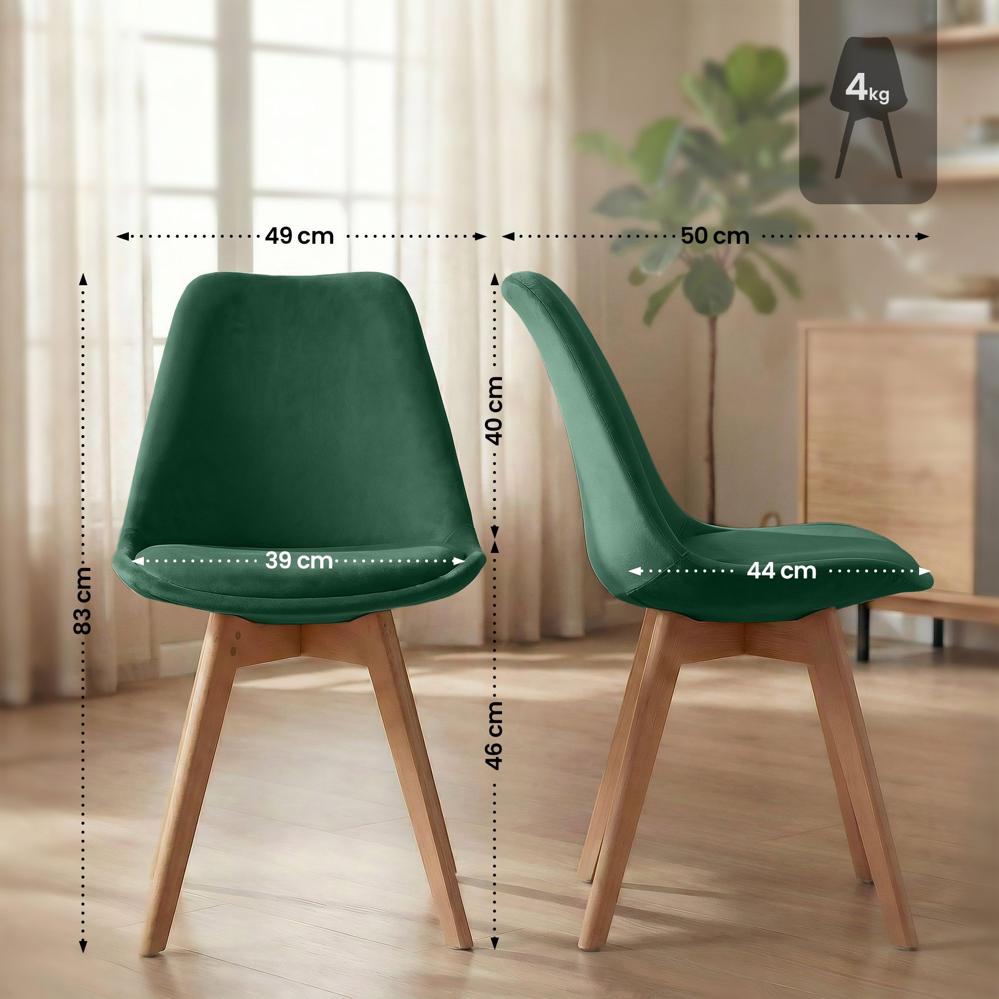 Chaise de salle à manger Linares : design élégant et confortable pour vos repas en famille ou entre amis