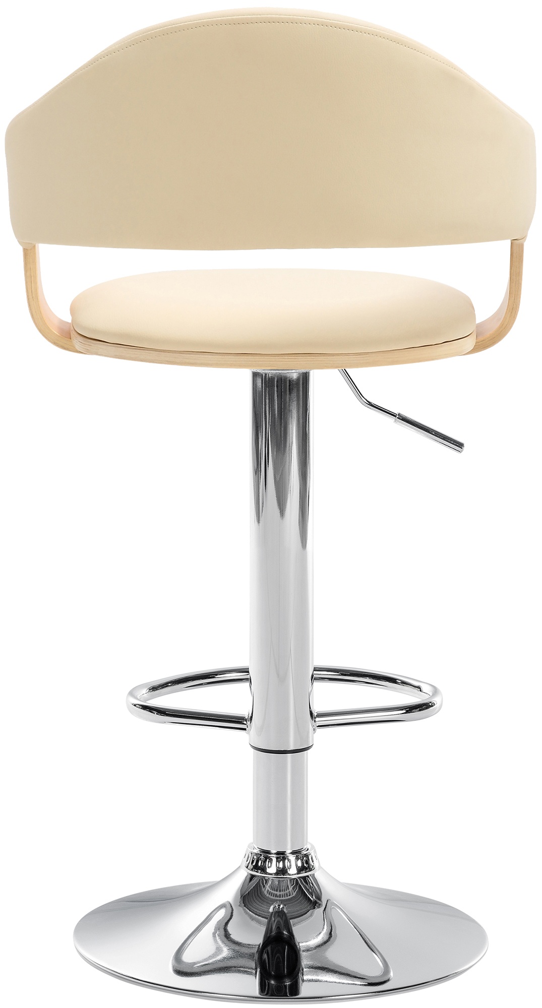 Tabouret de bar Nilse avec Coque en bois assise en similicuir