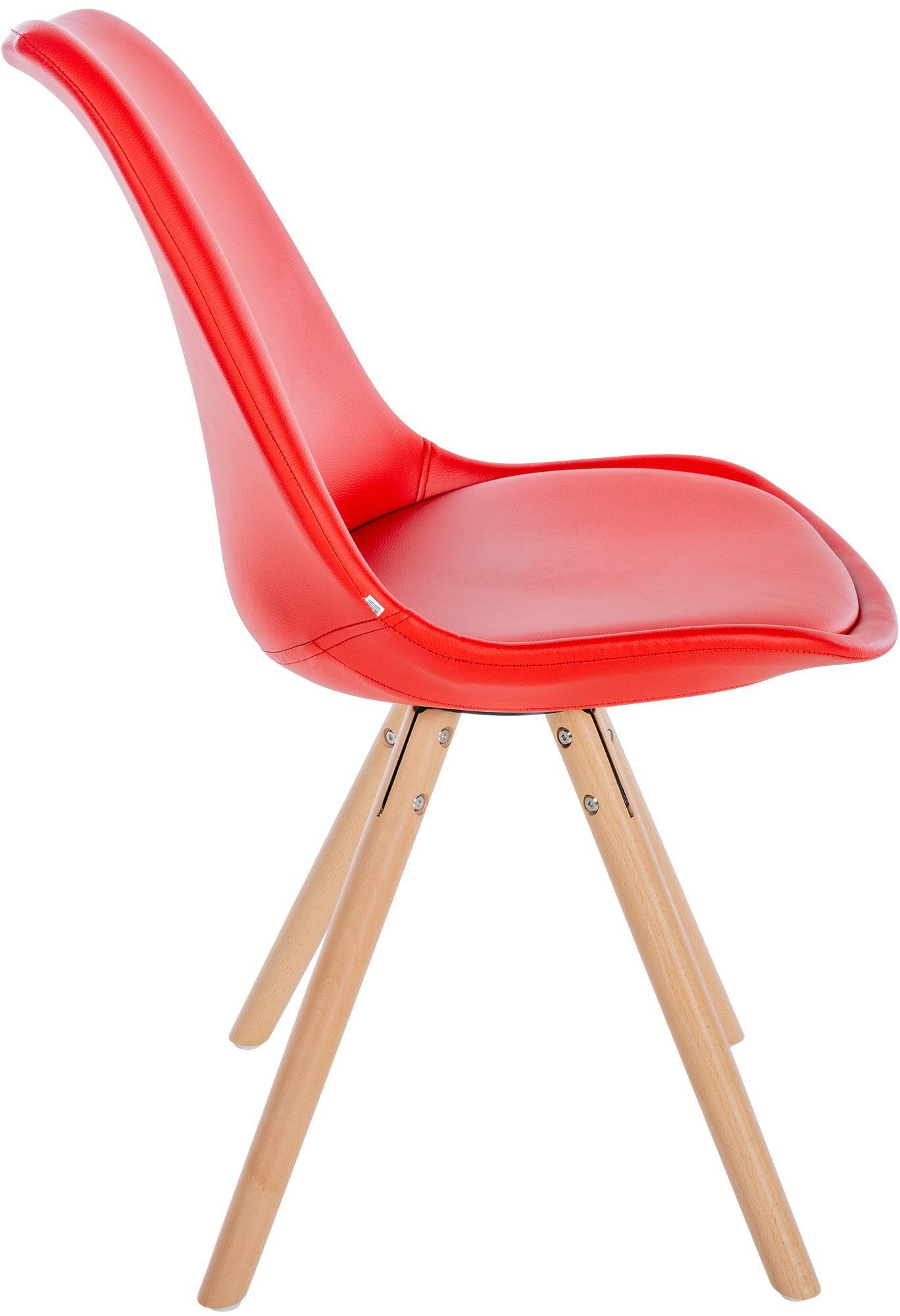 Chaise de salle à manger Sofia en Similicuir avec Pieds en bois