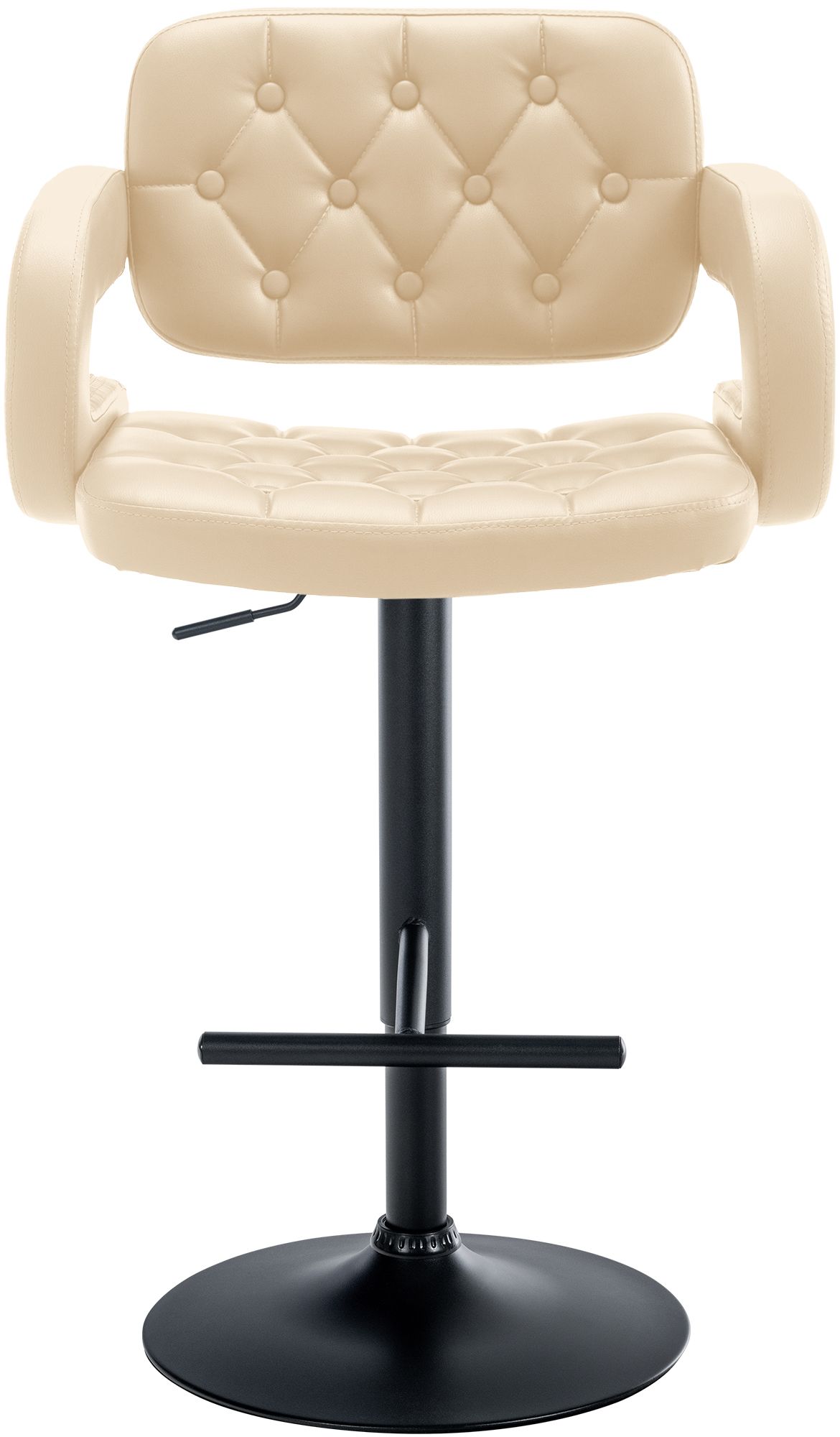Tabouret de bar Dublin similicuir avec pied en métal