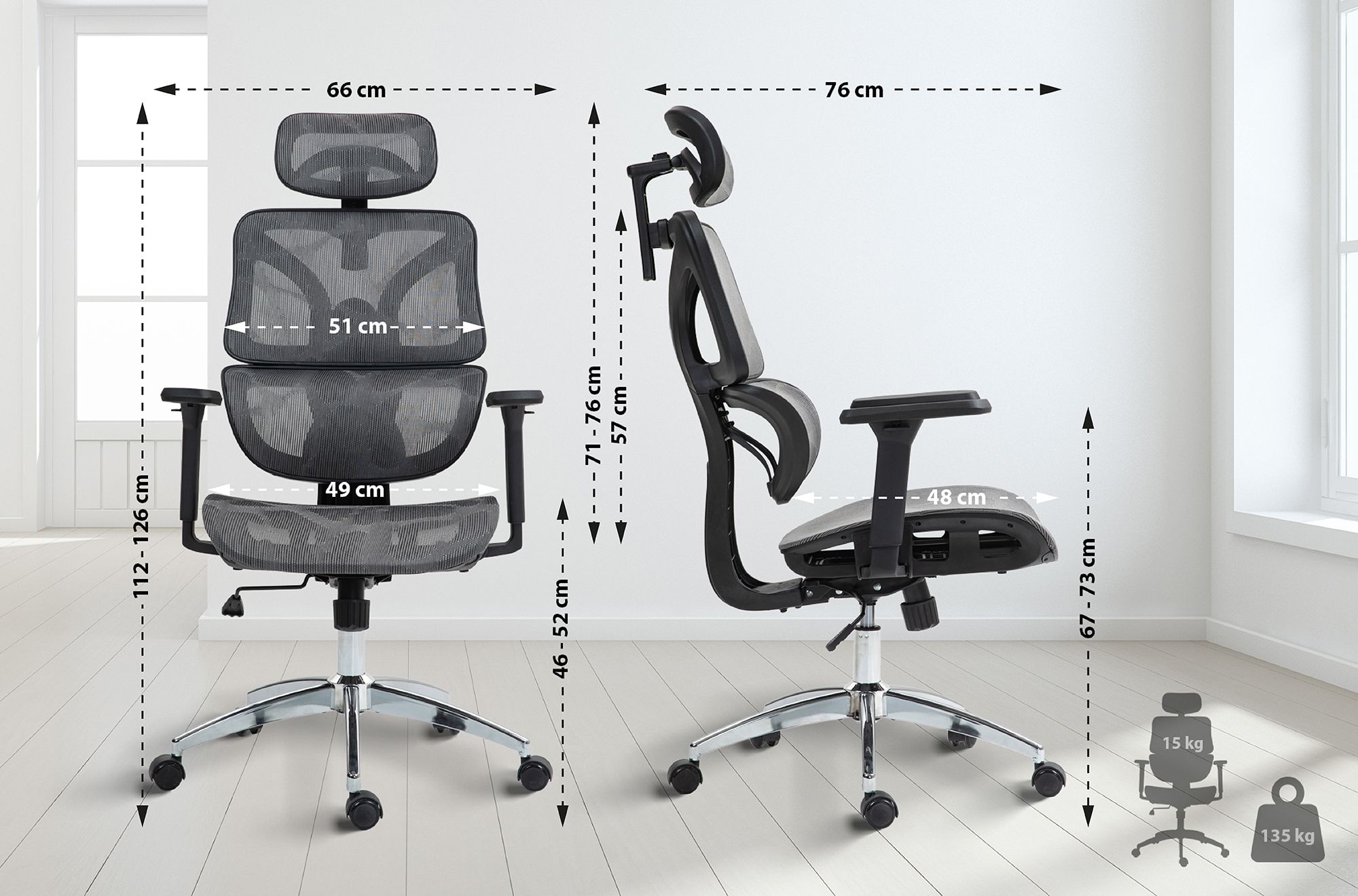 Chaise de bureau Deshler