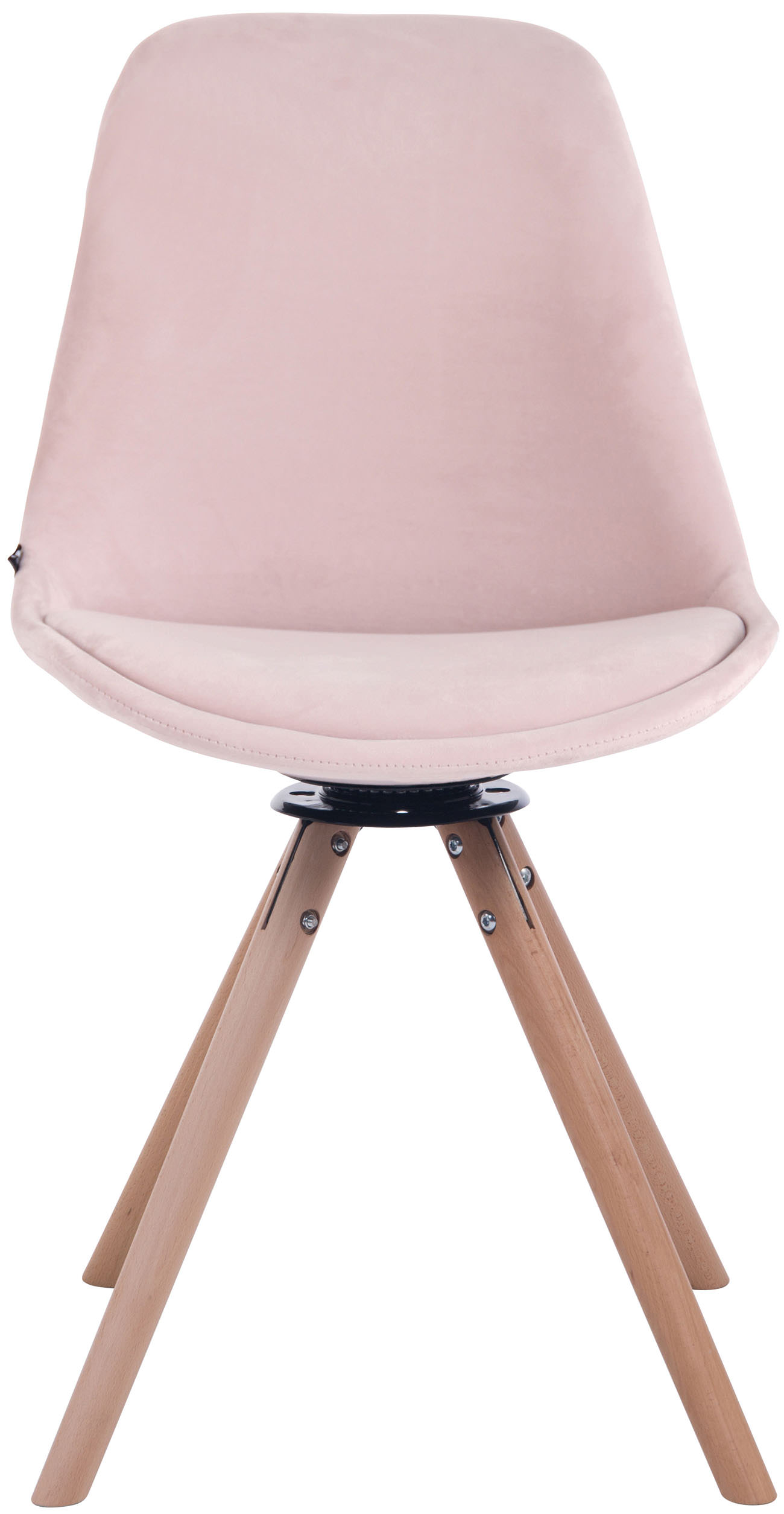 Chaise de salle à manger Troyes Pivotant en velours avec piétement rond