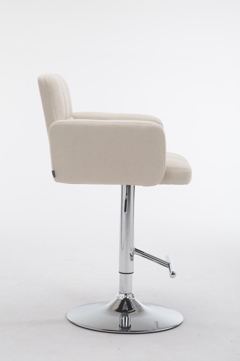 Tabouret de bar Los Angeles tissu avec pied en métal