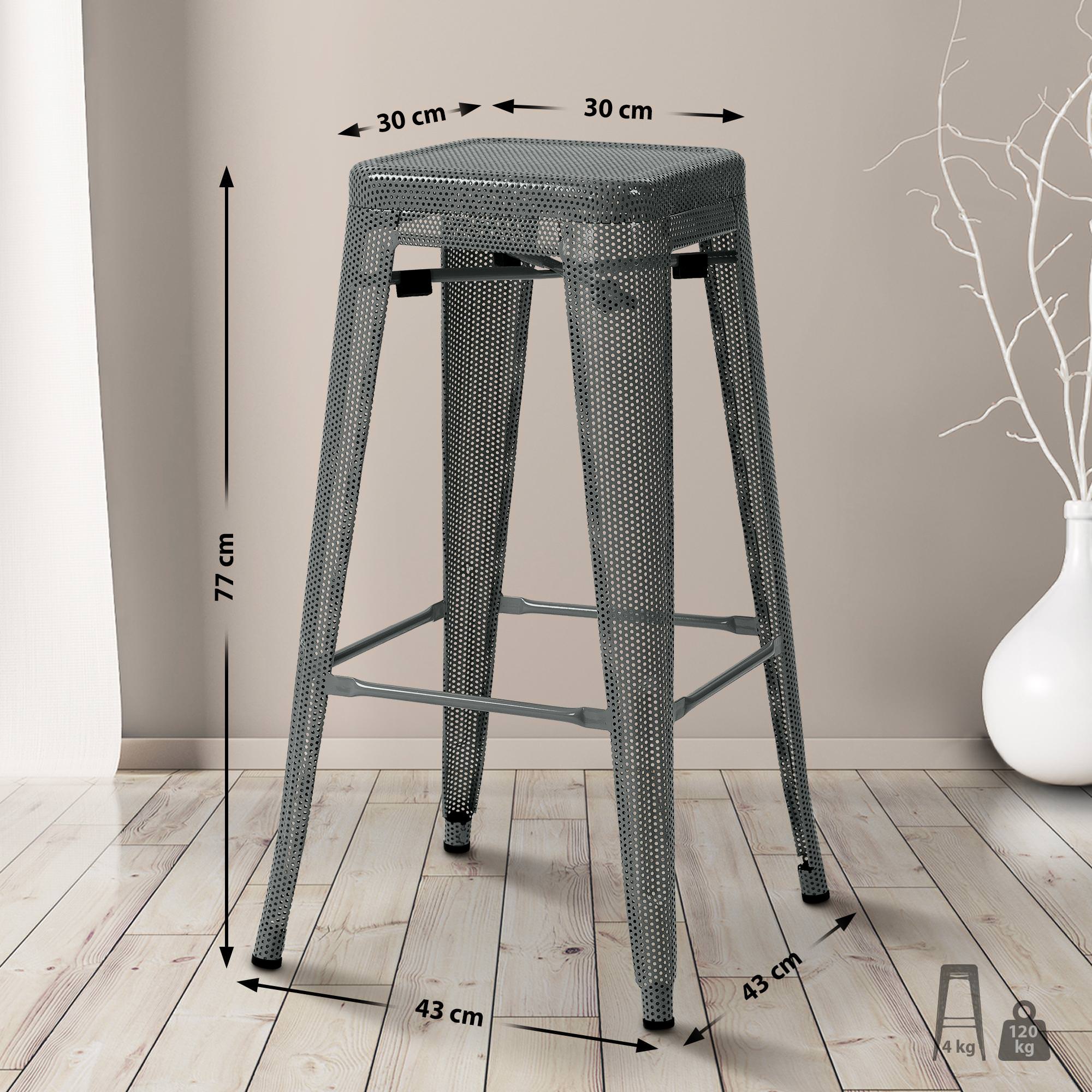 Lot de 4 tabourets de bar Fletcher