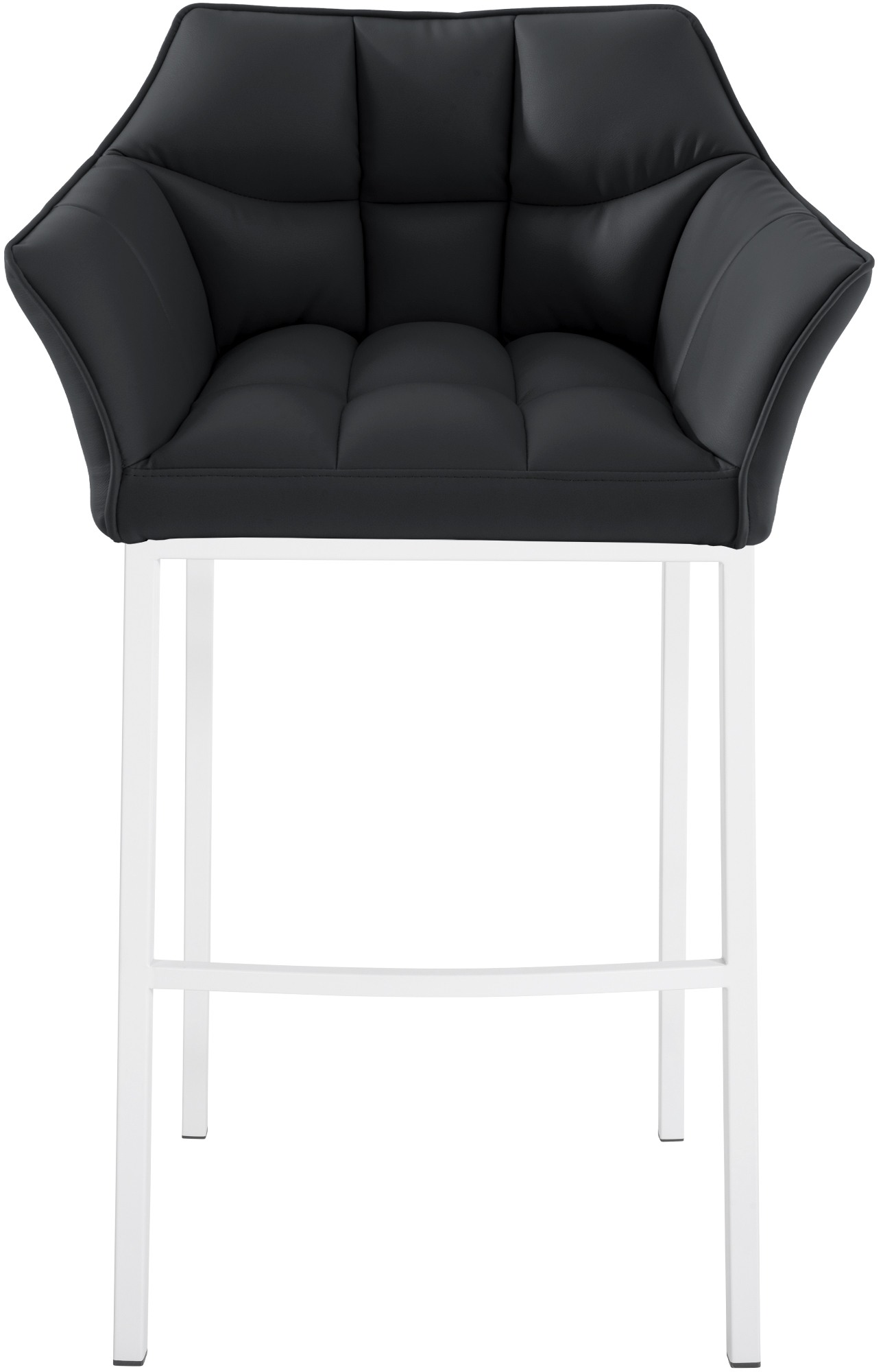 Tabouret de bar Damaso en similicuir avec piétement quatre pieds