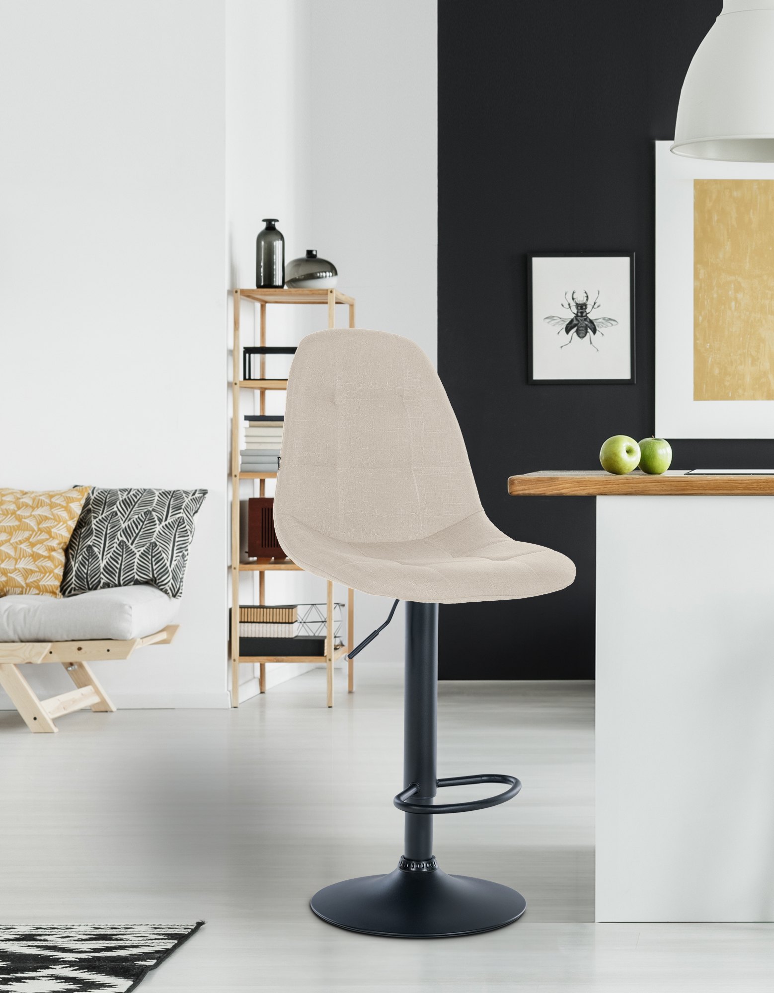 Tabouret de bar Elmore Tissu