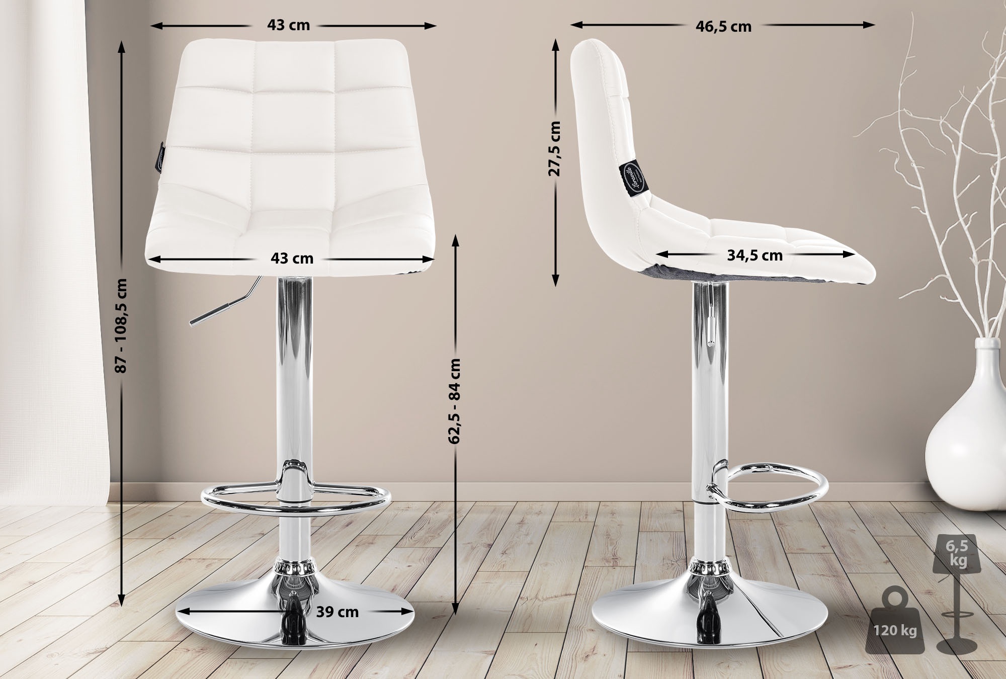Tabouret de bar Jerry similicuir