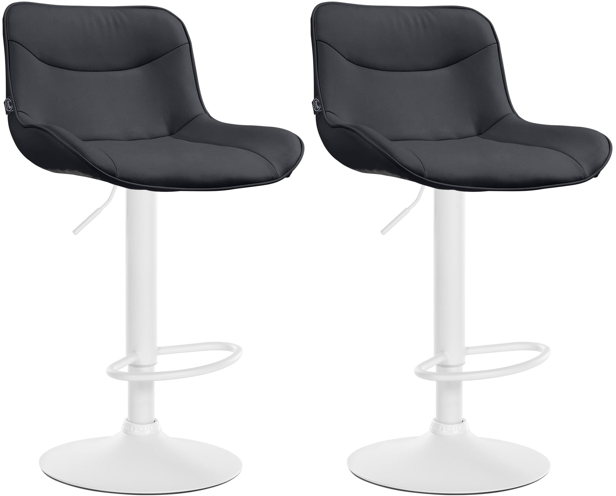 Lot de 2 tabourets de bar Vonore en similicuir