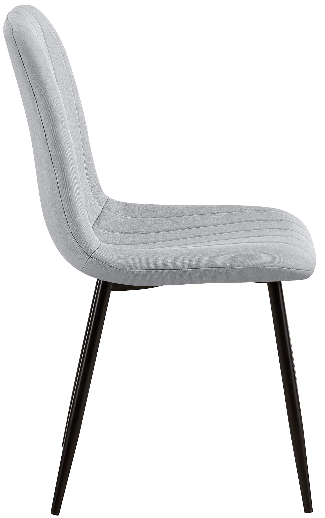 Lot de 4 Chaises de salle à manger Dijon avec Piètement en métal noir