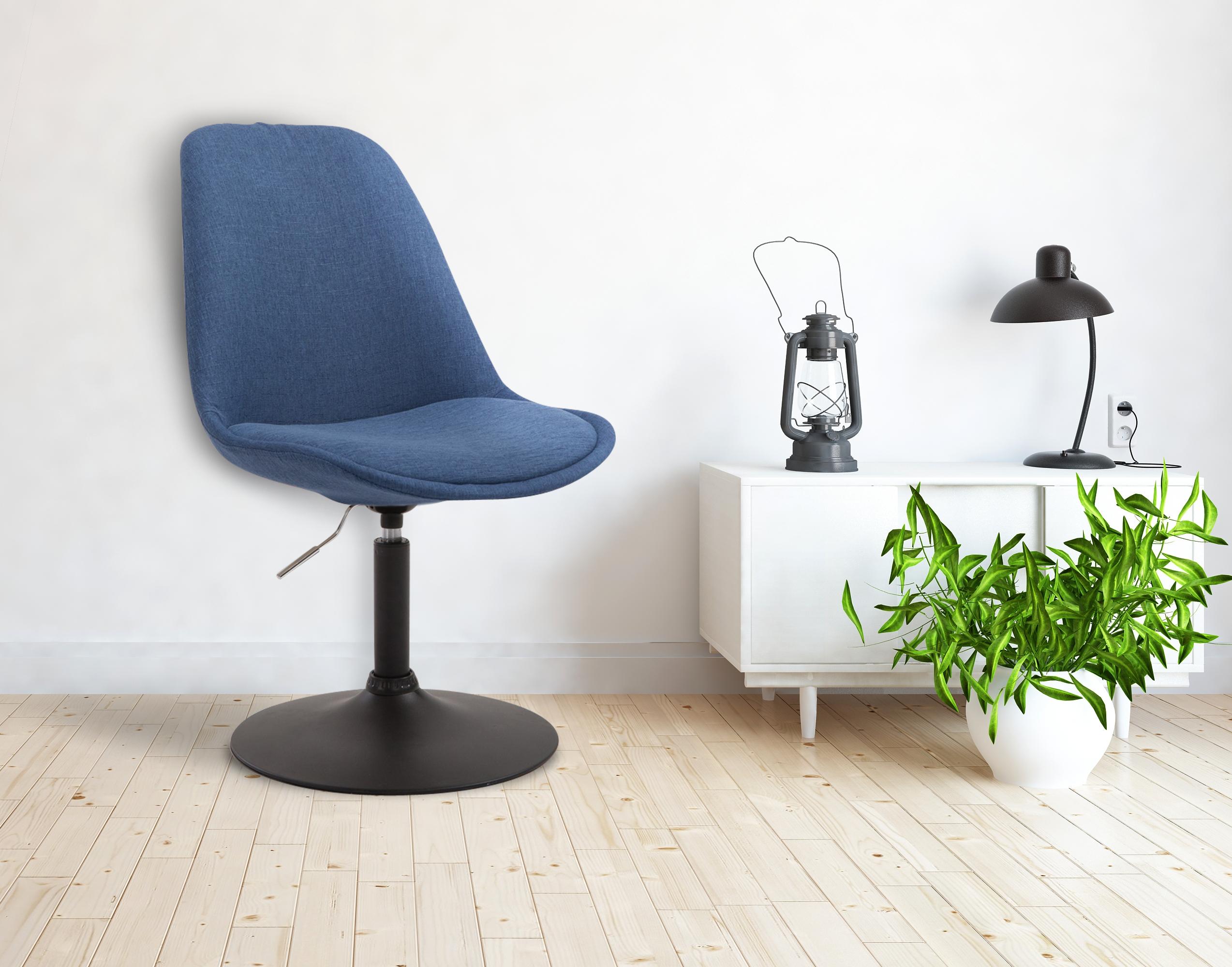Chaise de salle à manger Maverick tissu avec pied trompette
