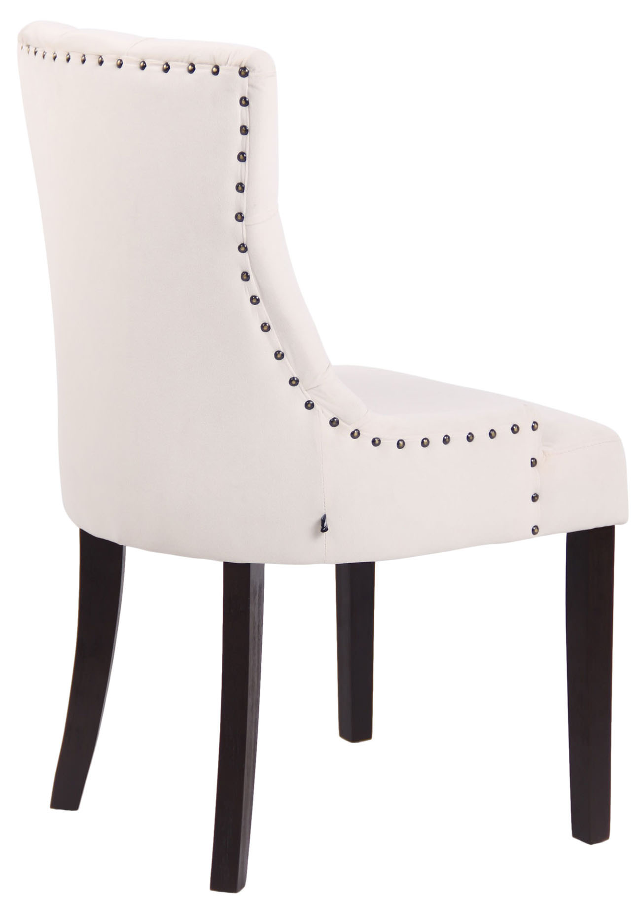 Lot de 4 Chaises de salle à manger Aberdeen en Velours Piètement en bois d'hévéa