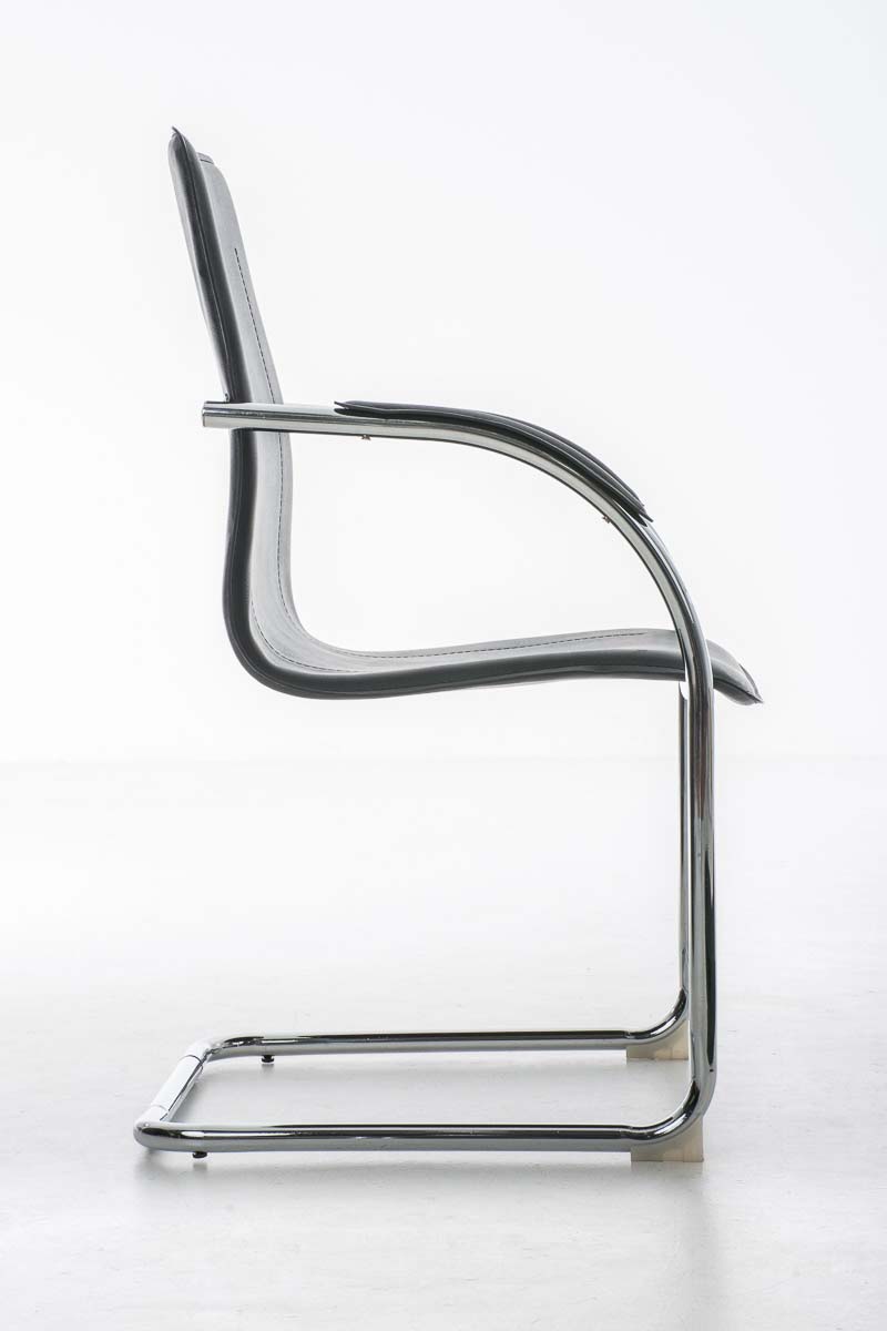 Chaise de visiteur Melina en similicuir