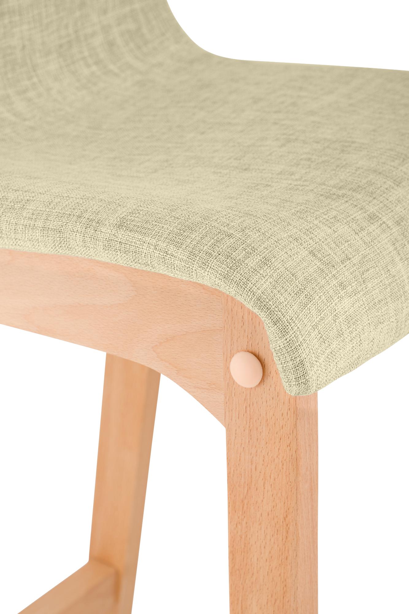 Tabouret de Bar Hover Tissu Piètement Quatre pieds Natura