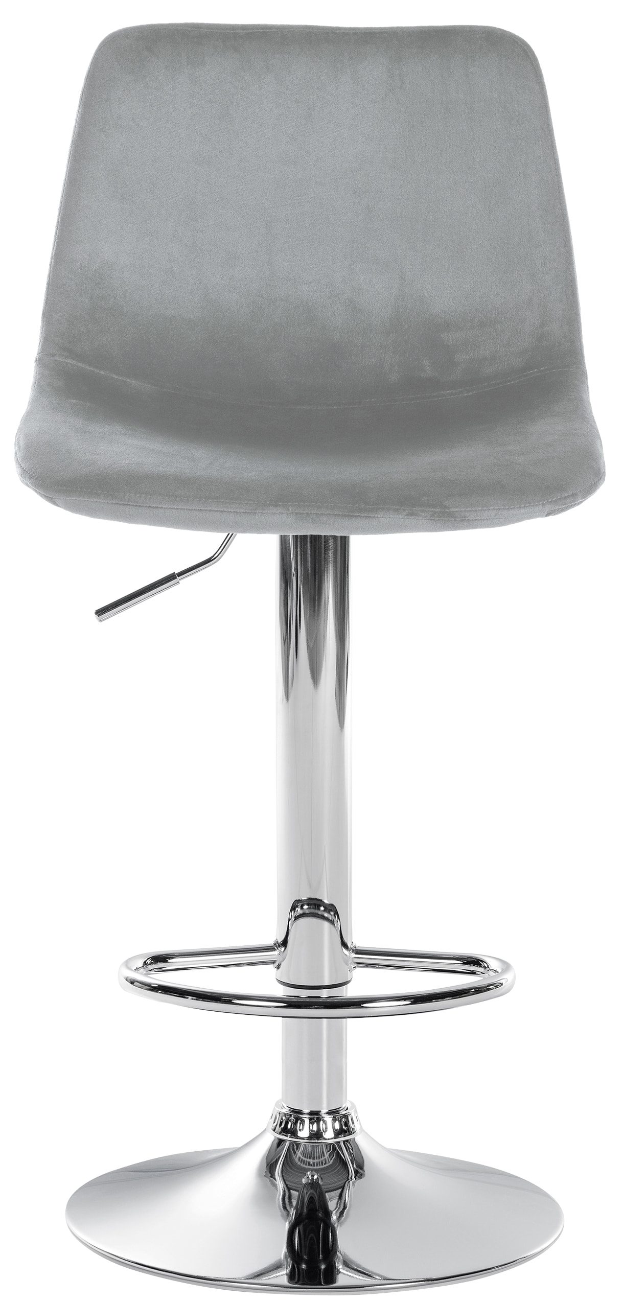 Tabouret de bar Divo en Velours Pied trompette en Métal