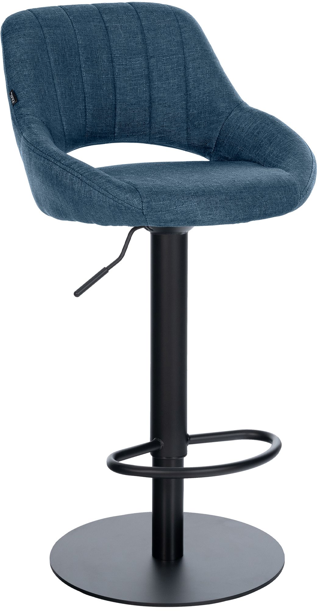 Tabouret de bar Milet noir avec pied extra lourd
