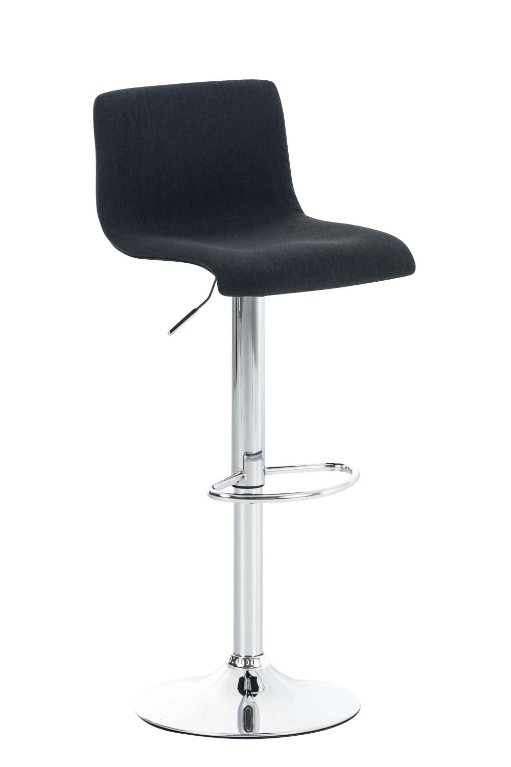 Tabouret de bar Hover Assise en Tissu Piètement Métal chromé