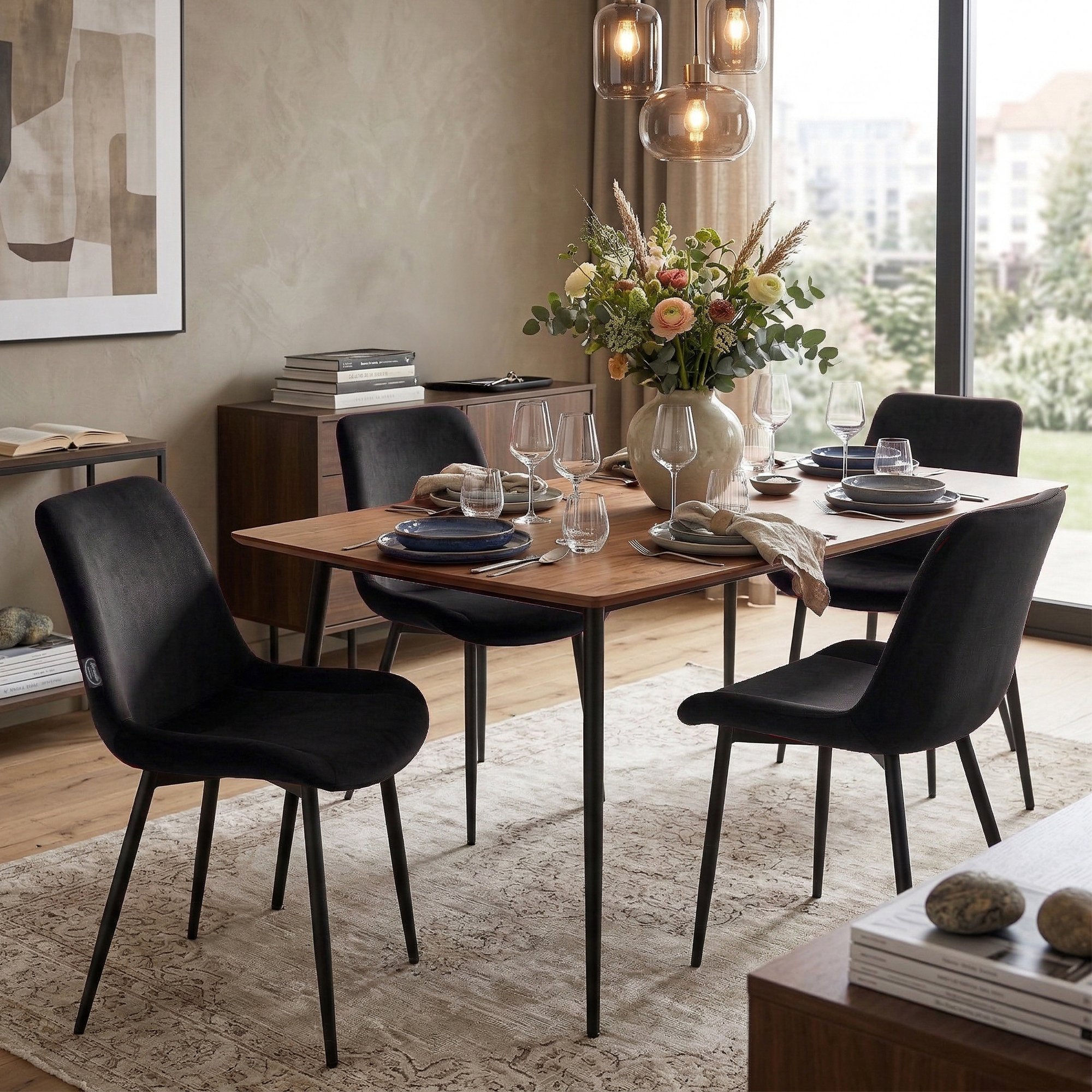 Chaise de salle à manger Victoria en velours | Confort et Élégance Moderne