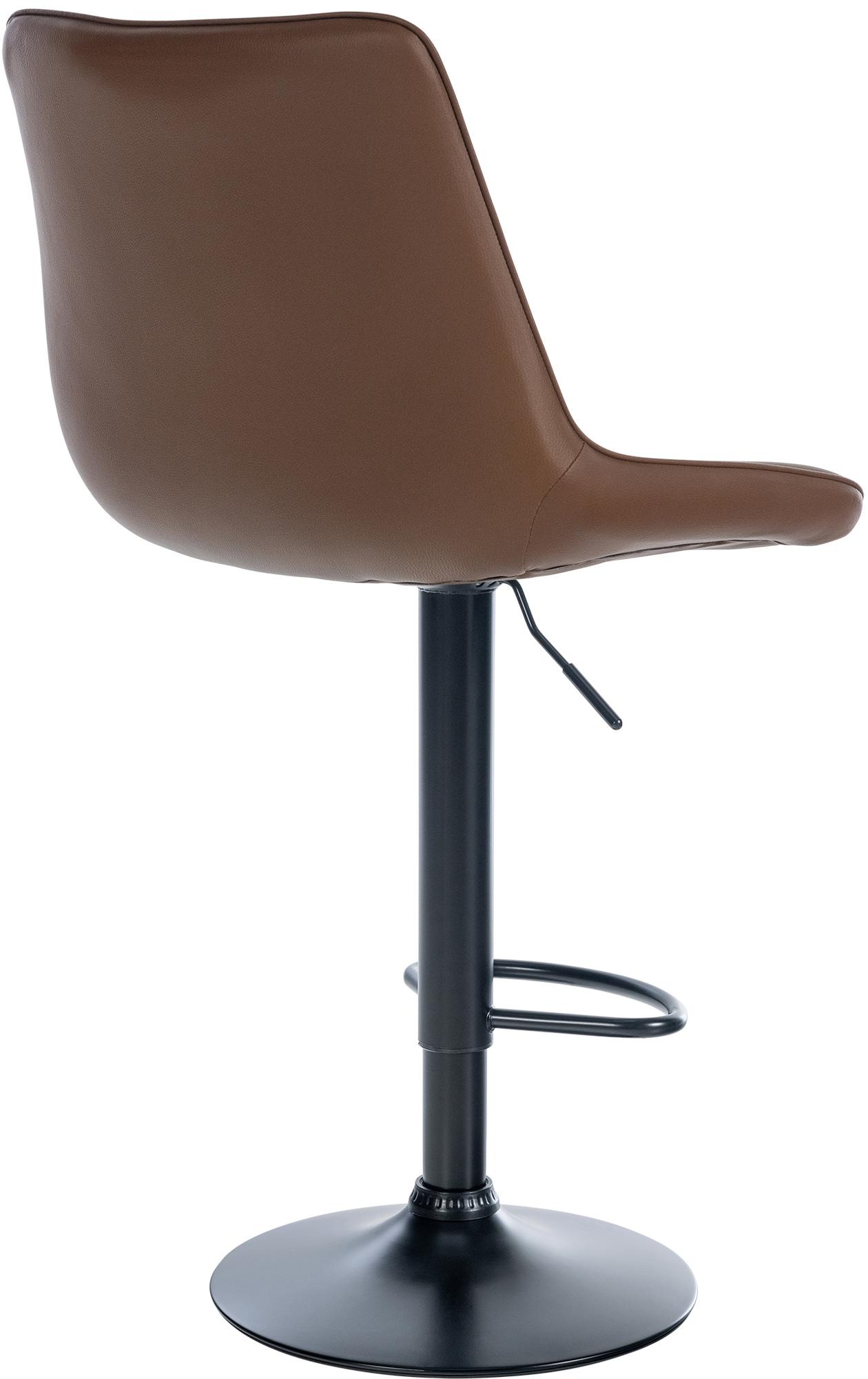 Tabouret de bar Toni en Similicuir Pied en Métal réglable pivotant