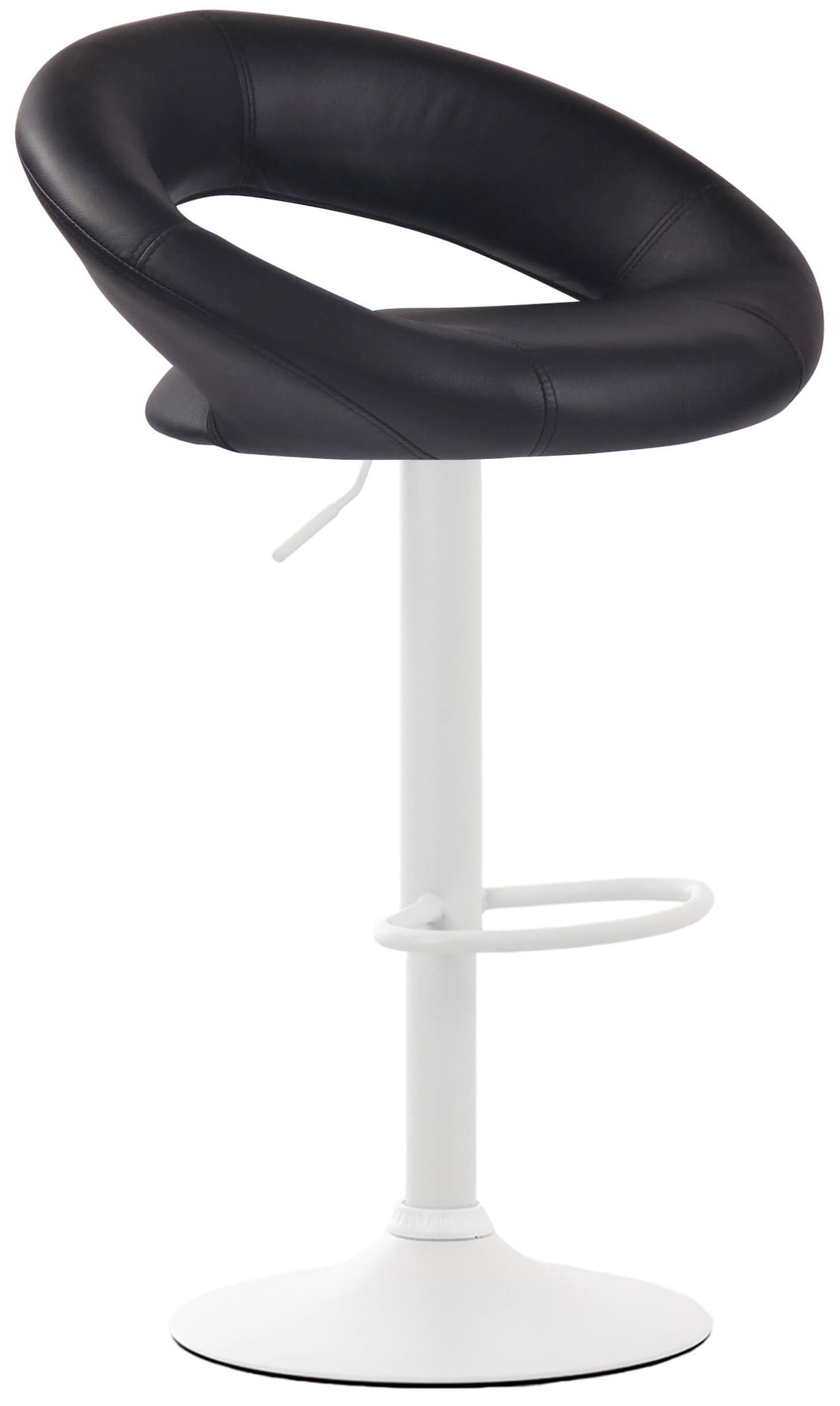 Lot de 2 Tabourets de bar Olinda en similicuir hauteur réglable et siège pivotant