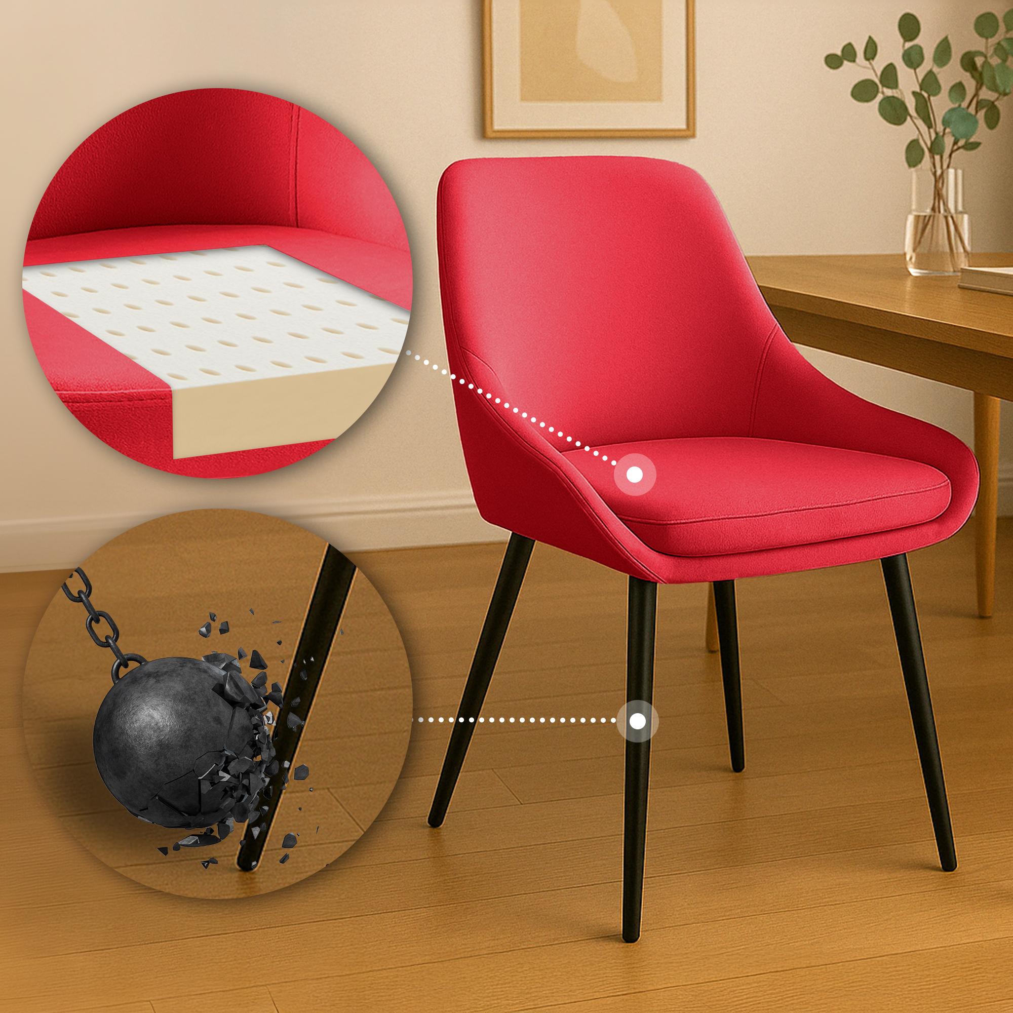 Chaise de salle à manger Elmira velours