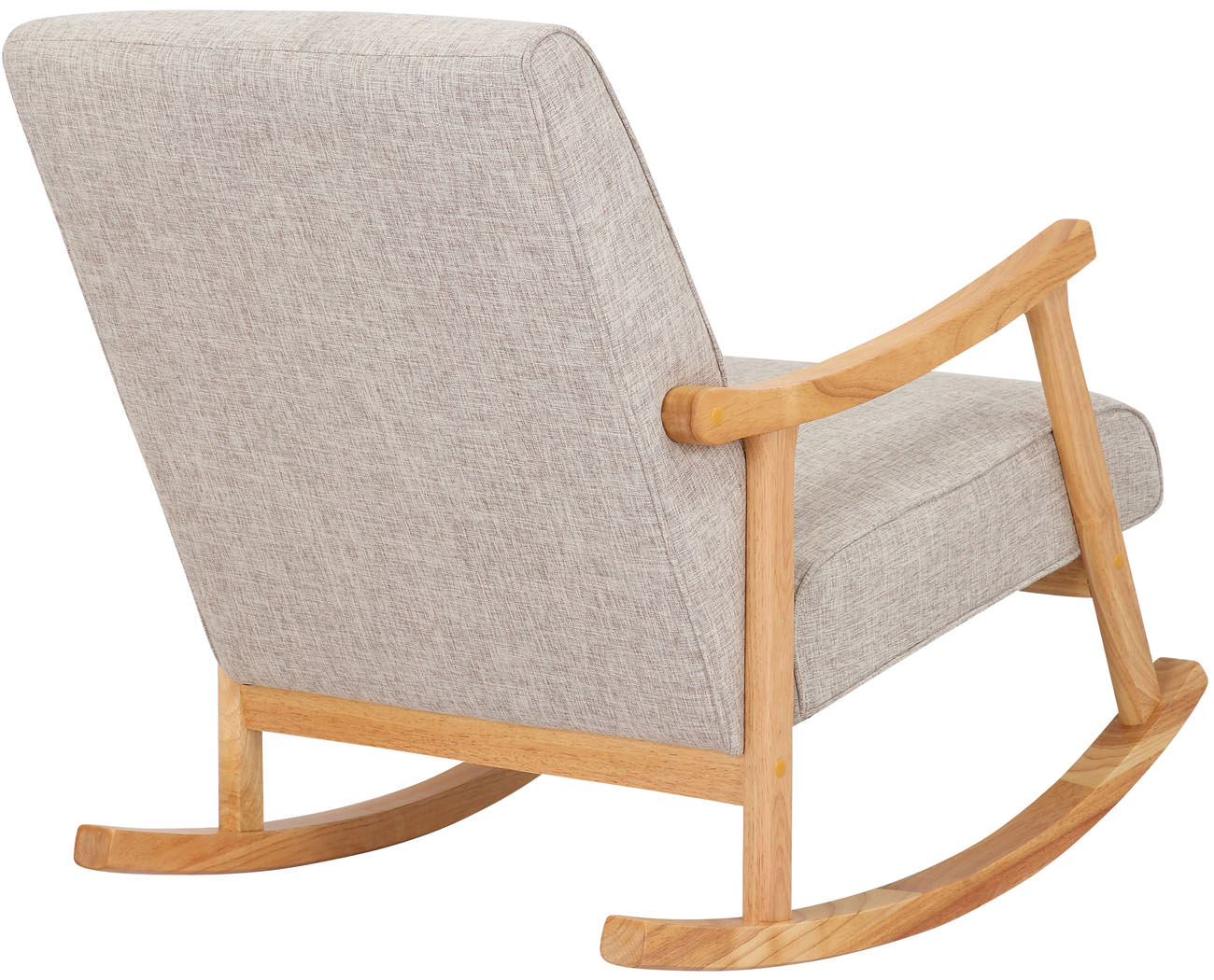 Chaise a bascule Morelia en tissu avec pieds nature