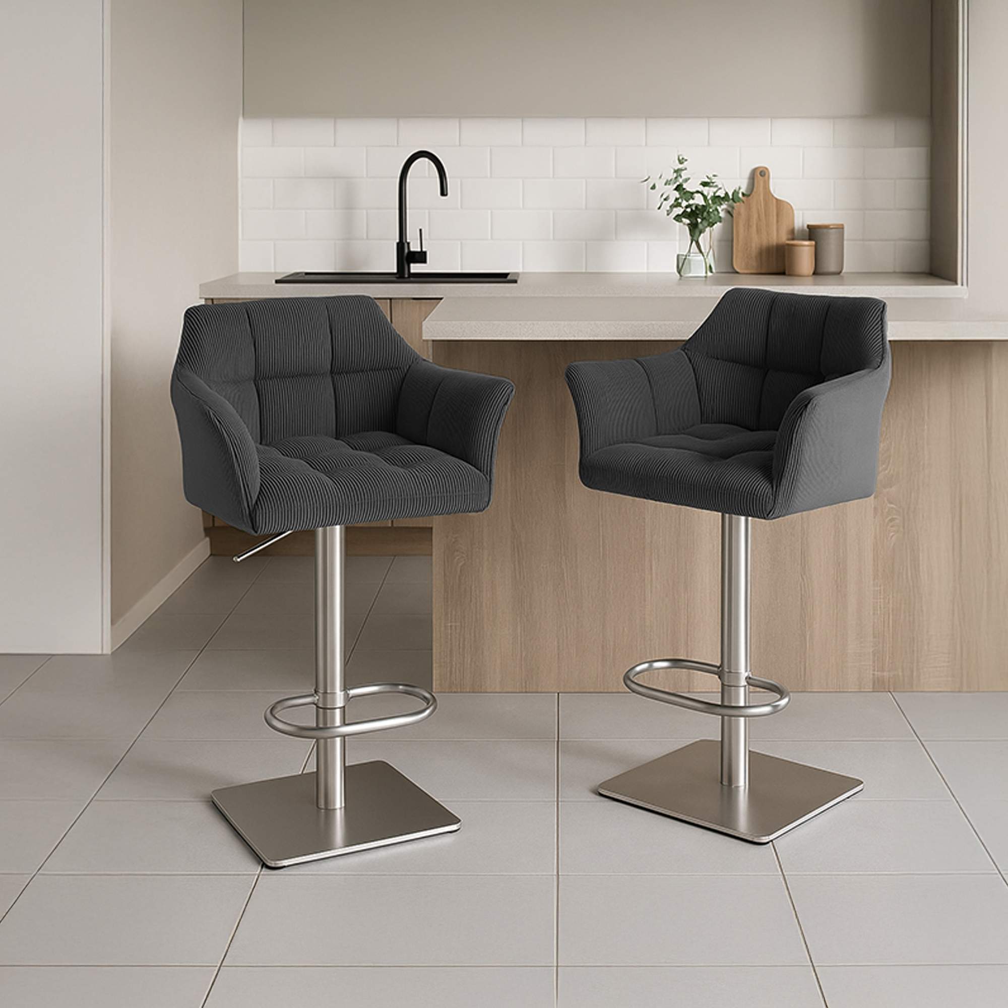 Tabouret de bar Damaso Cord