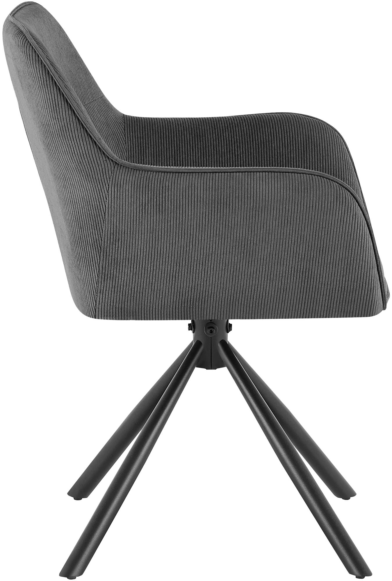 Chaise de salle à manger Tipton en velours côtelé