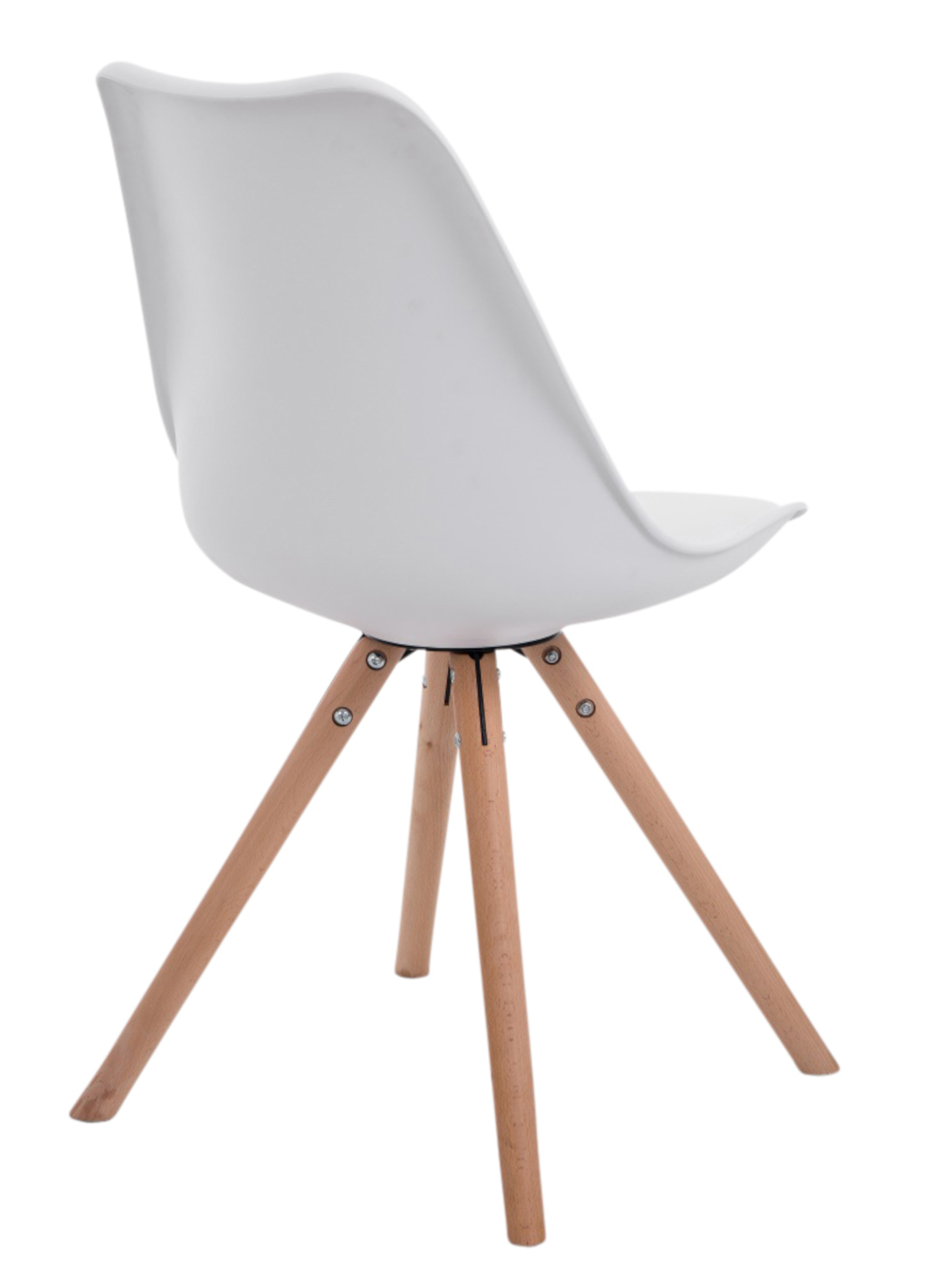Lot de 4 Chaises de salle à manger Toulouse Similicuir Pieds ronds bois