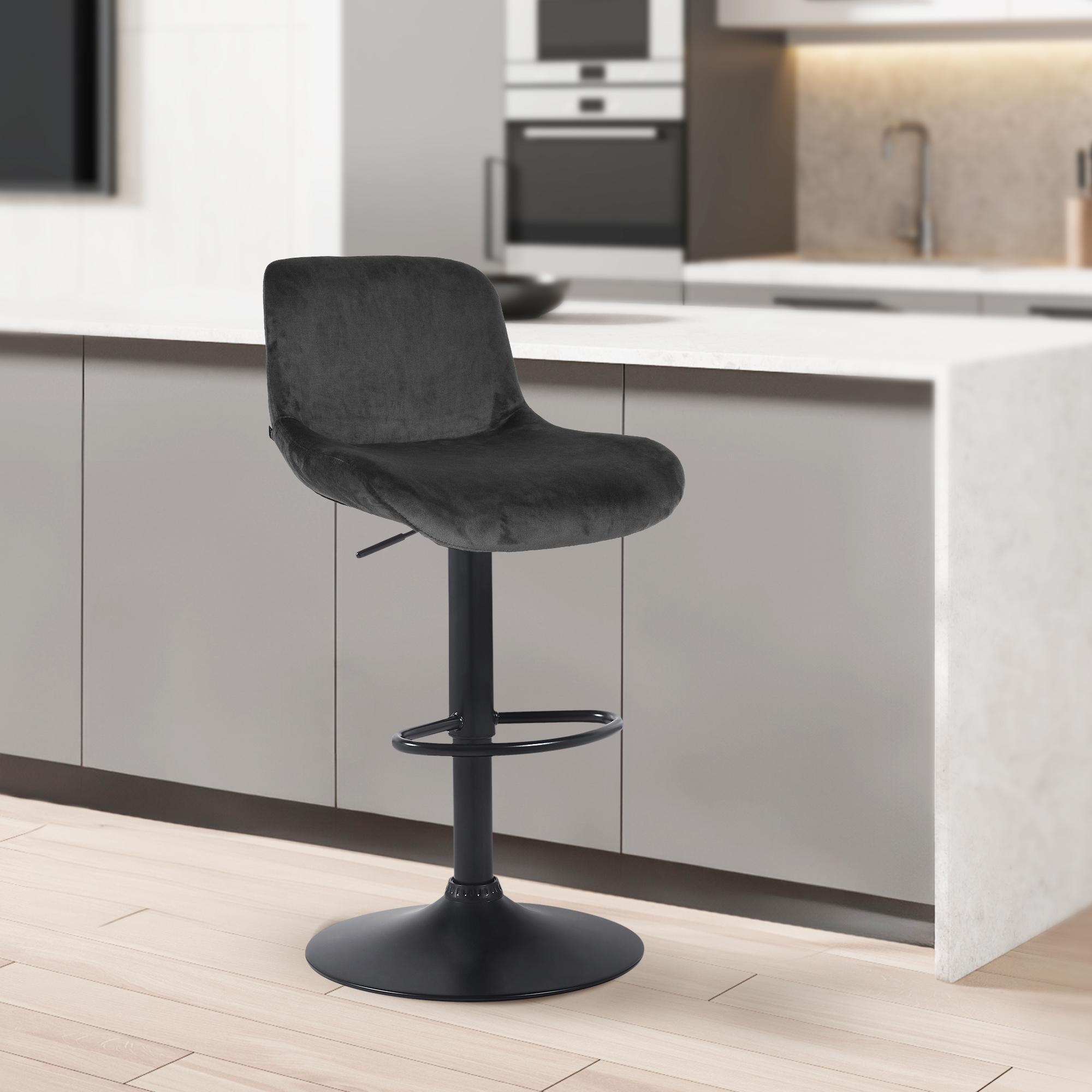Lot de 2 tabourets de bar Solon noir