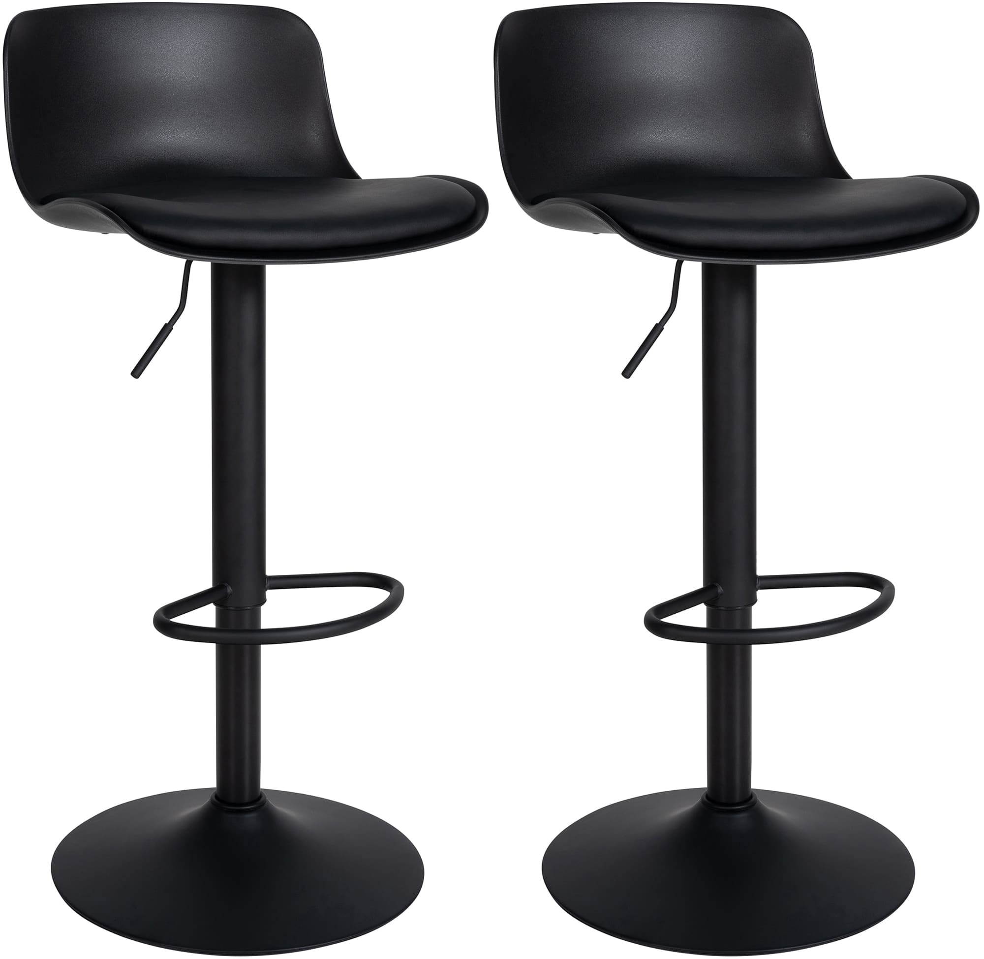 Lot de 2 tabourets de bar Almada en similicuir