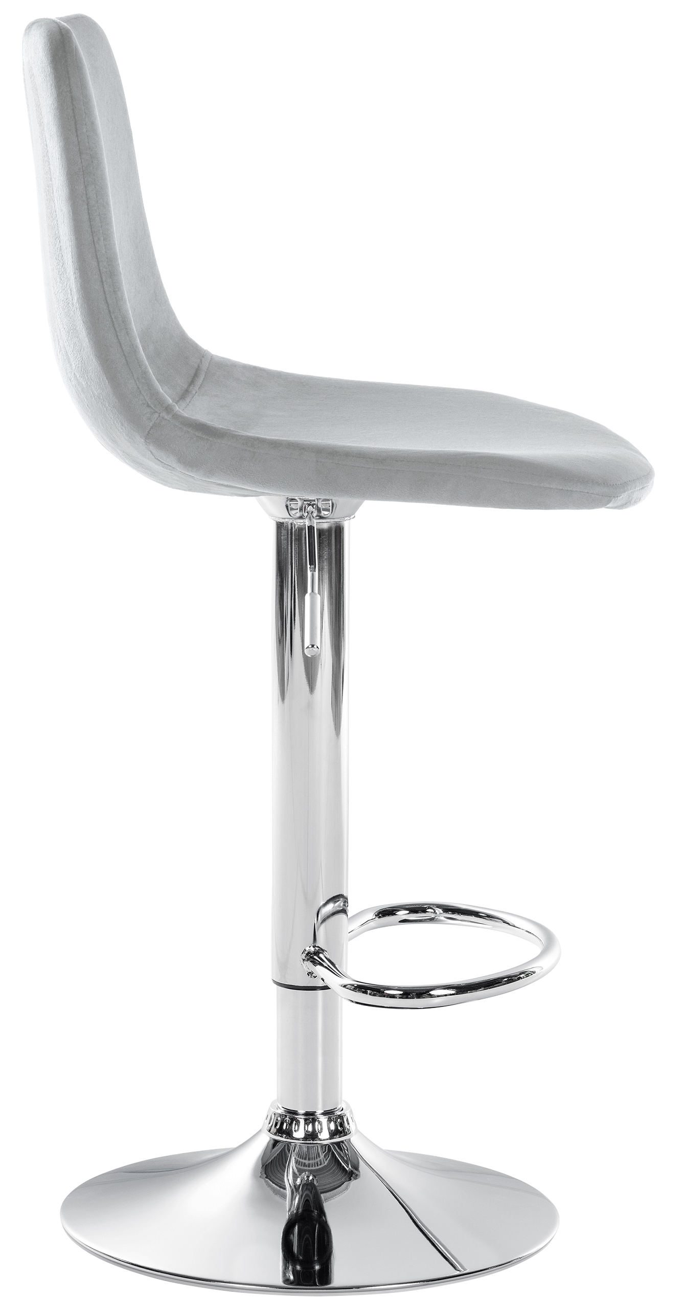 Tabouret de bar Divo en Velours Pied trompette en Métal